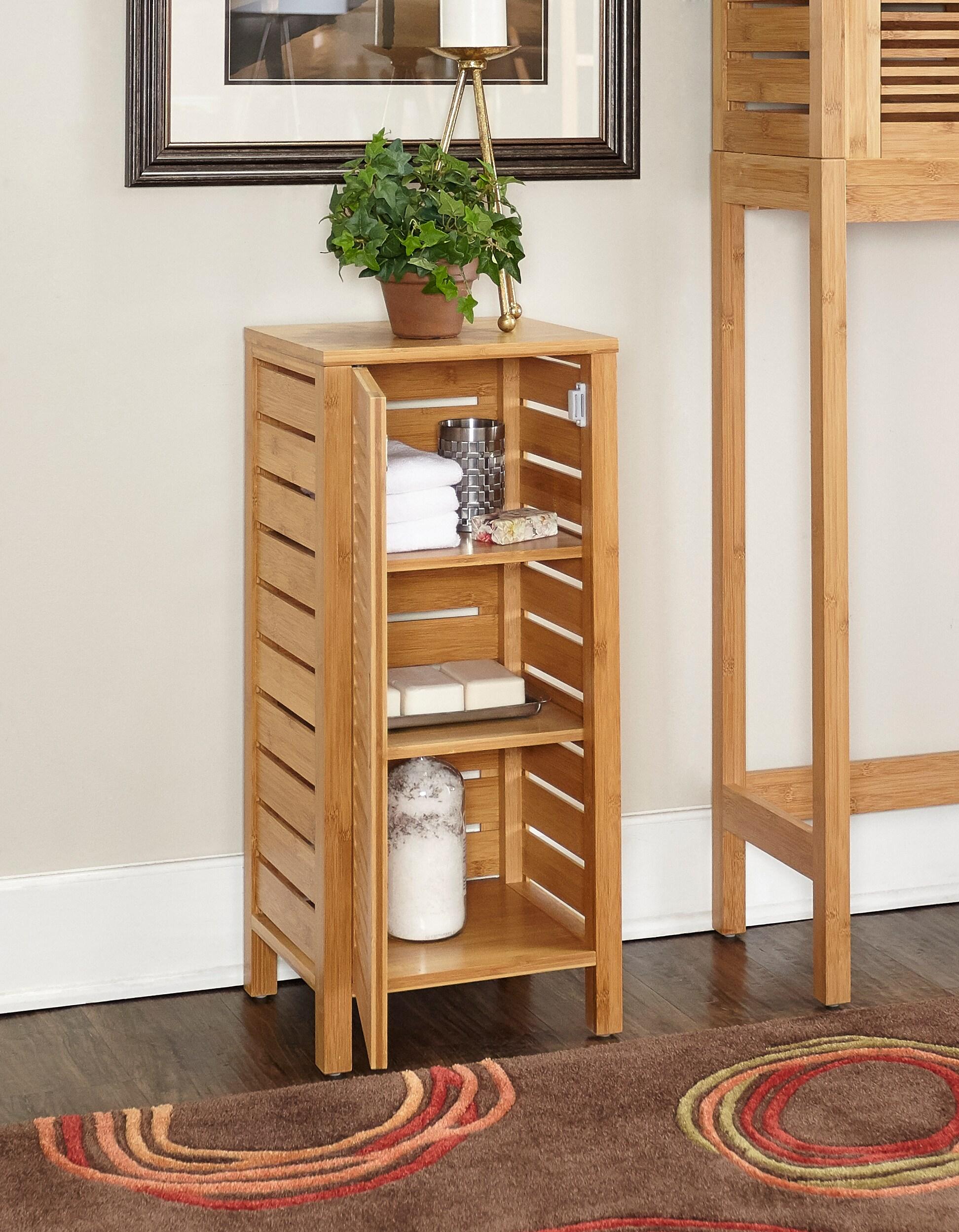 Bracken One-Door Floor Cabinet Natural - Linon