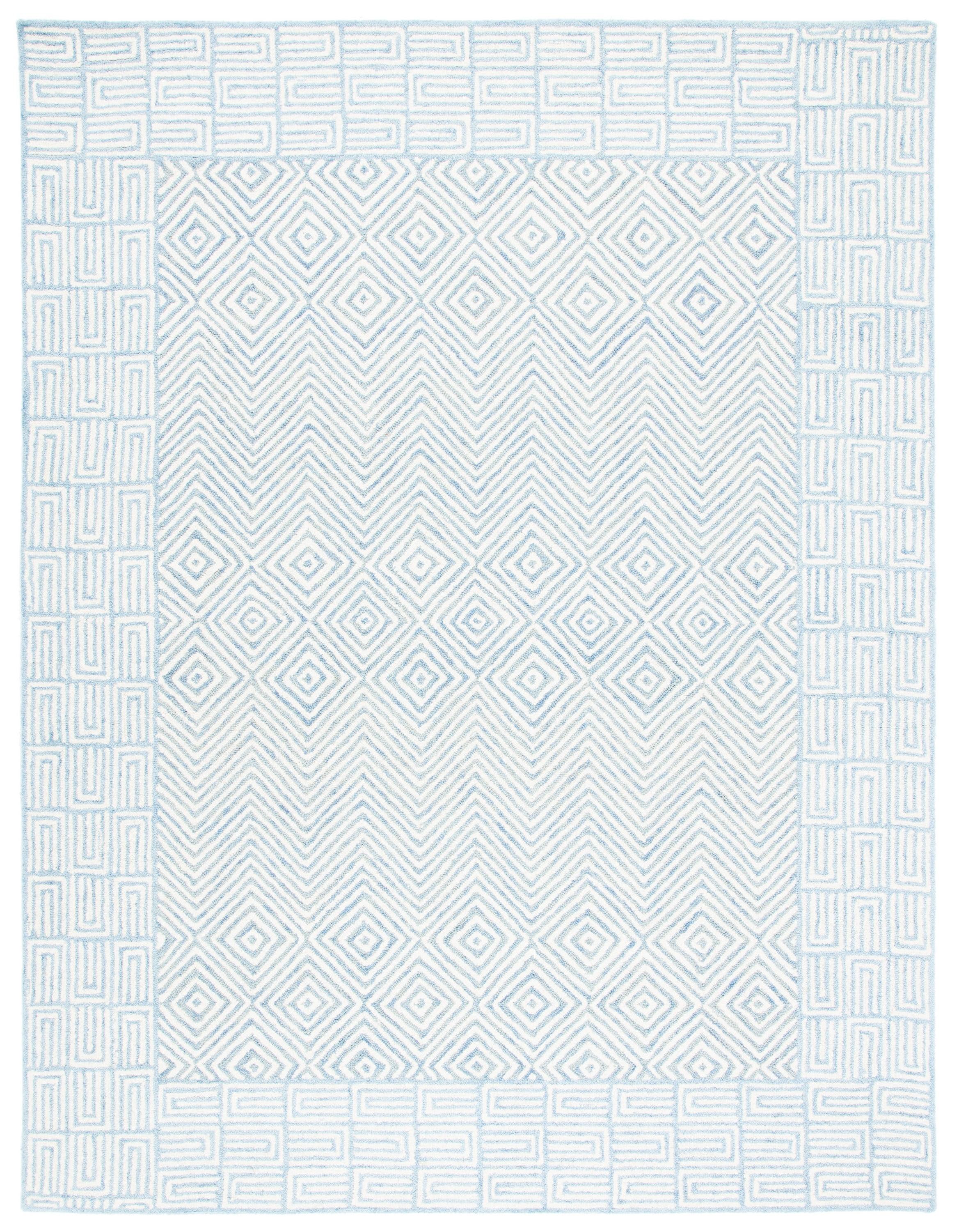 Roslyn ROS353 Hand Tufted Area Rug - Light Blue/Ivory - 8'x10' - Safavieh.