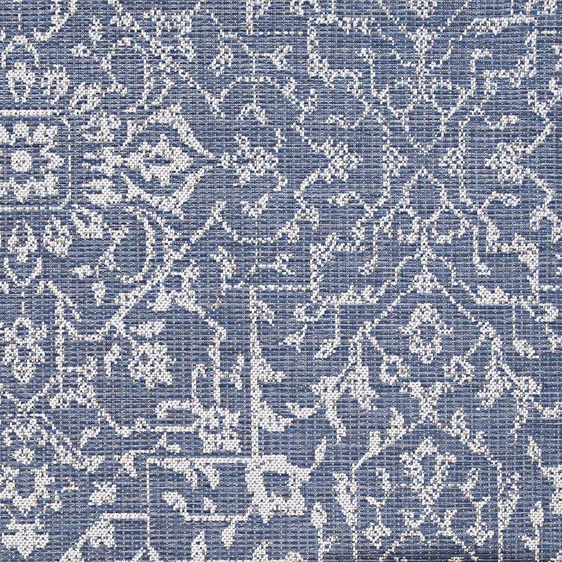 Couristan Monte Carlo Palmette Indoor/Outdoor Area Rug, 3'9" x 5'5", Navy-Ivory