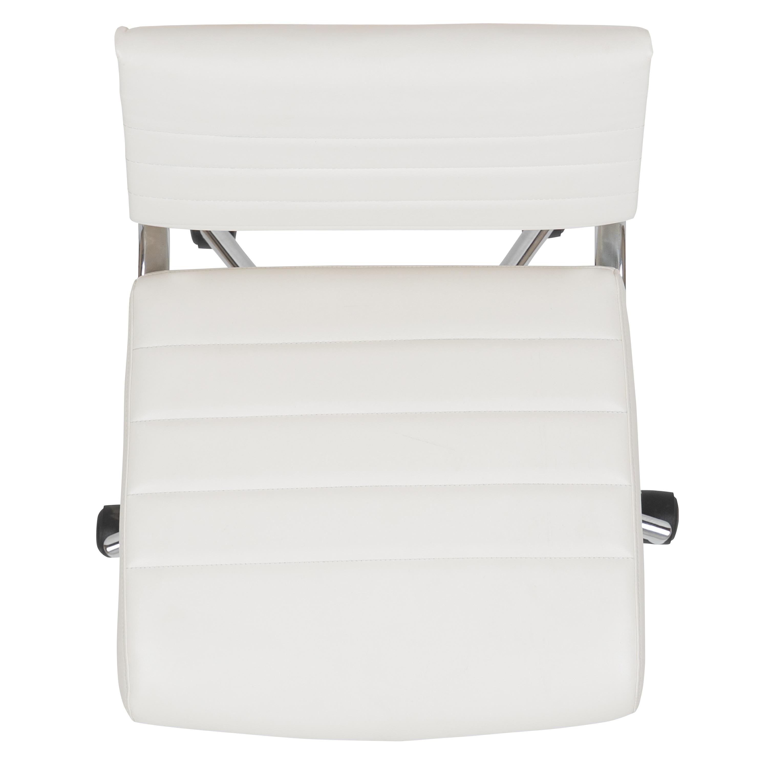 Flash Furniture Mid-Back Armless LeatherSoft Ribbed Executive Swivel Office Chair