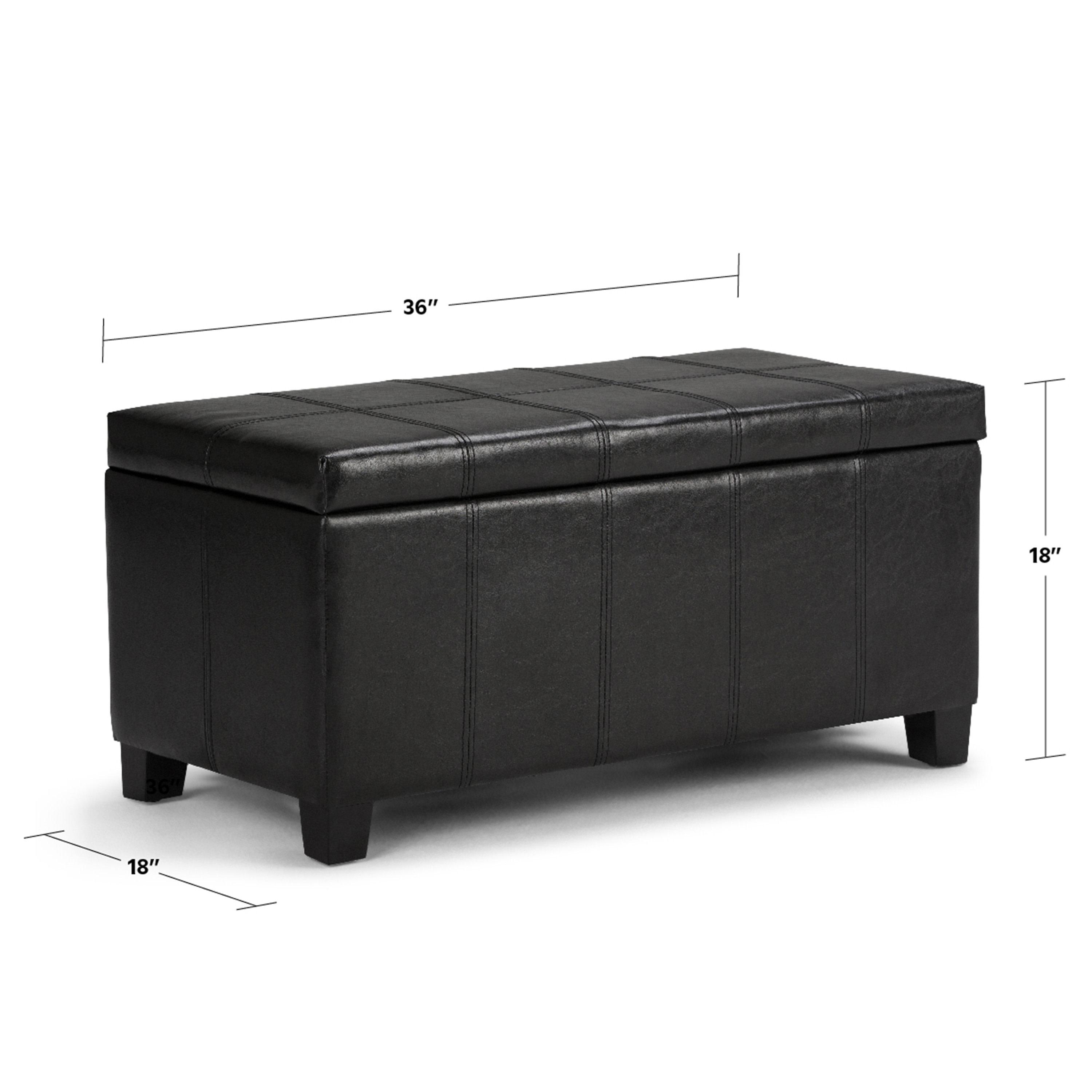 Dover Faux Leather Ottoman