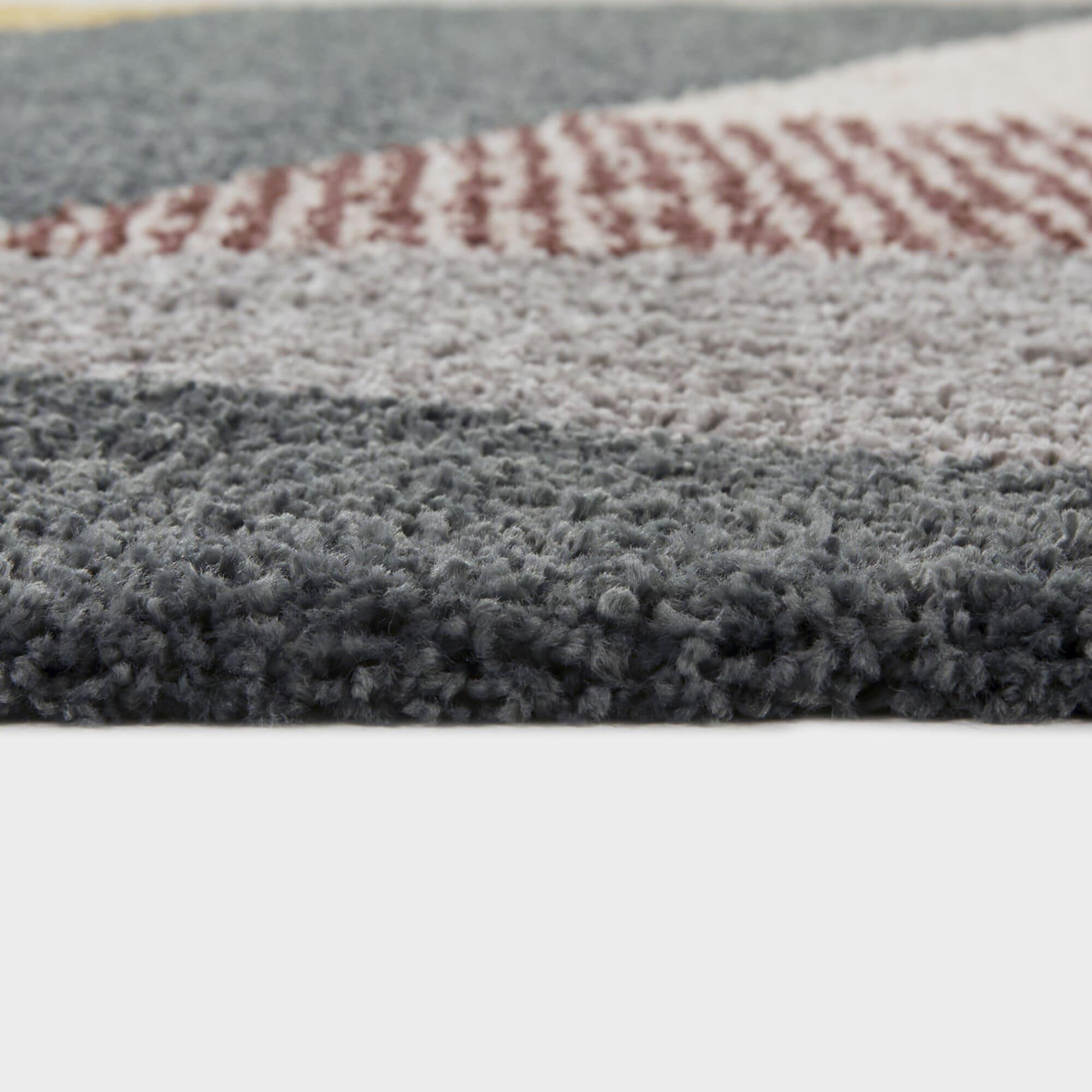 4'4"x6' Merril Mid-Century Modern Geometric Rug Blue - Balta Rugs: Indoor High Pile, Fade & Stain-Resistant