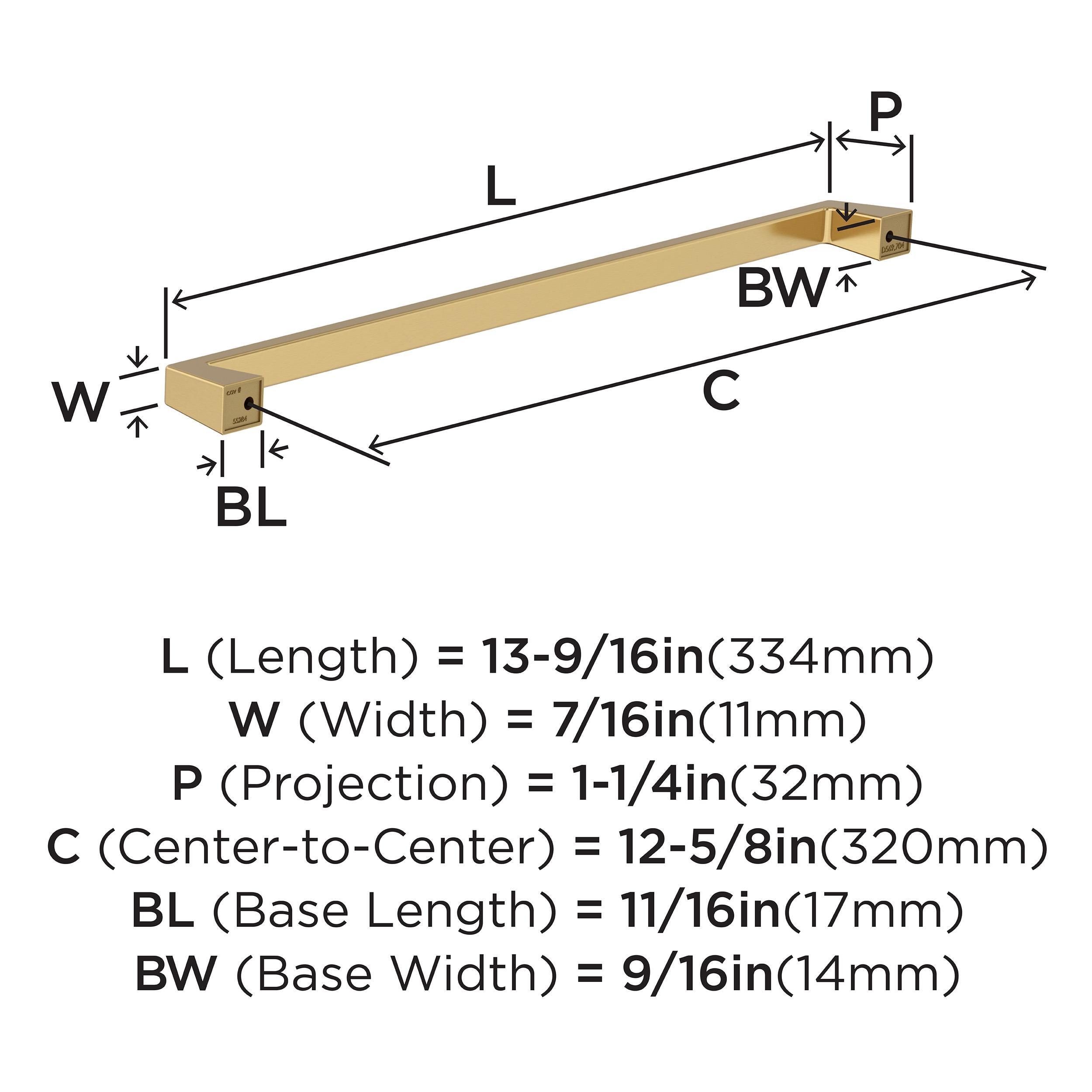 Blackrock 12-5/8 in (320 mm) Center-to-Center Cabinet Pull