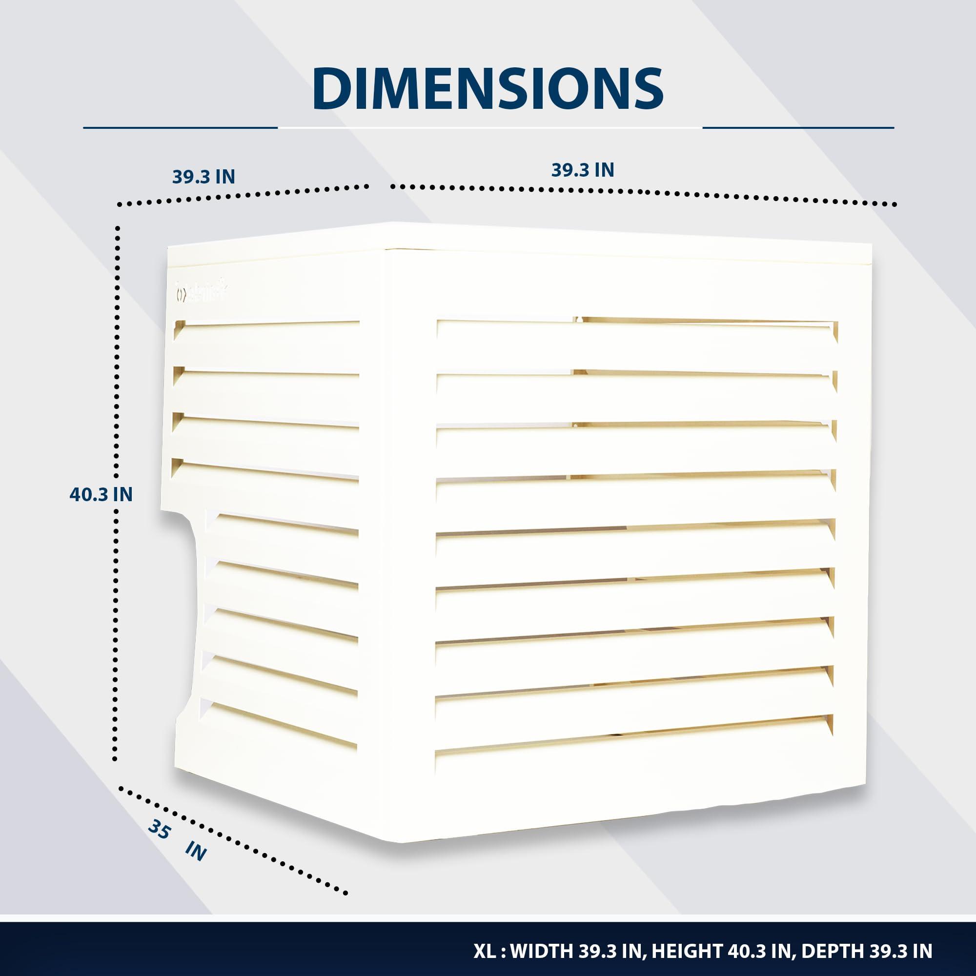 Airdeko HVAC- X Large 39.37-in W x 40.35-in H Central Air Conditioner Cover