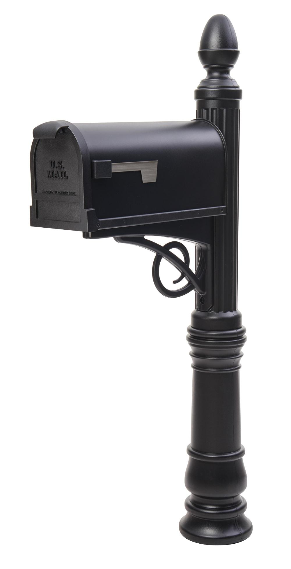 Architectural Mailboxes Victorian 4x4 Slip Over Plastic, Mailbox Post in Black