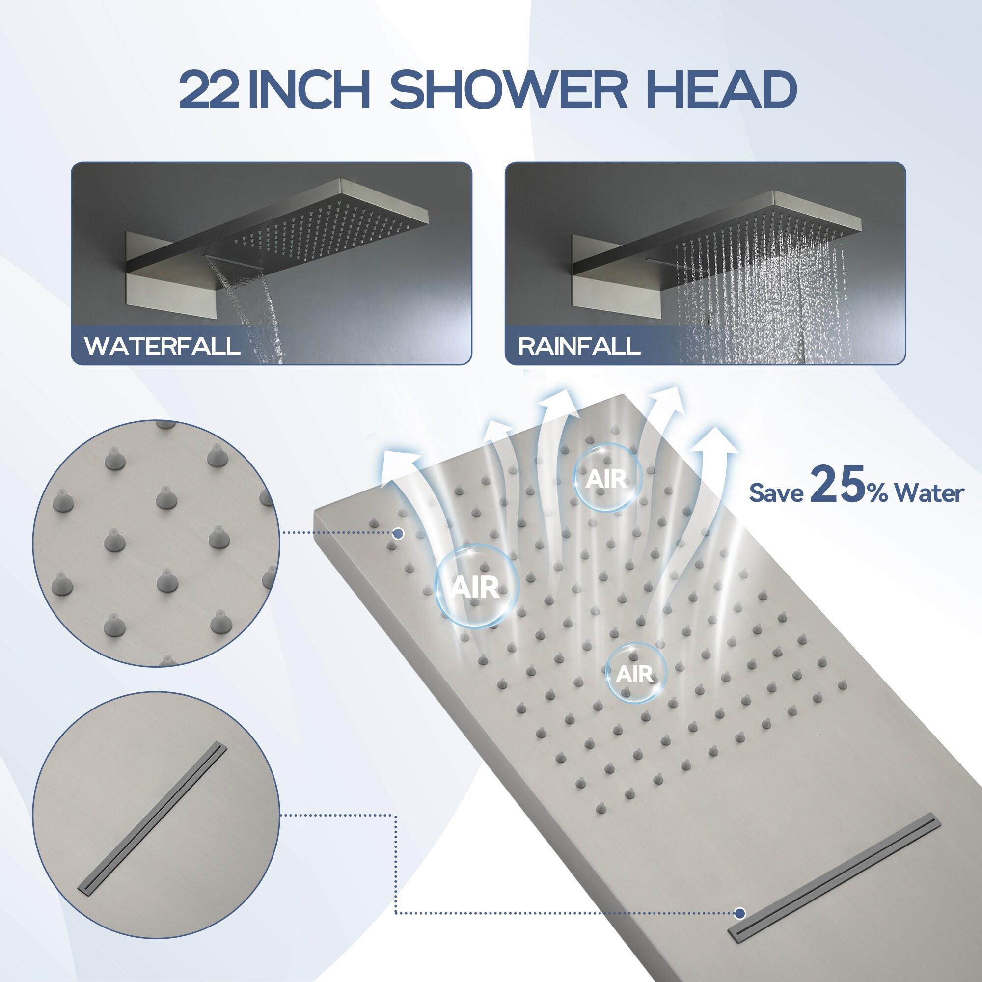 Cascade Bliss Luxury Complete Shower System with Rough-in Valve
