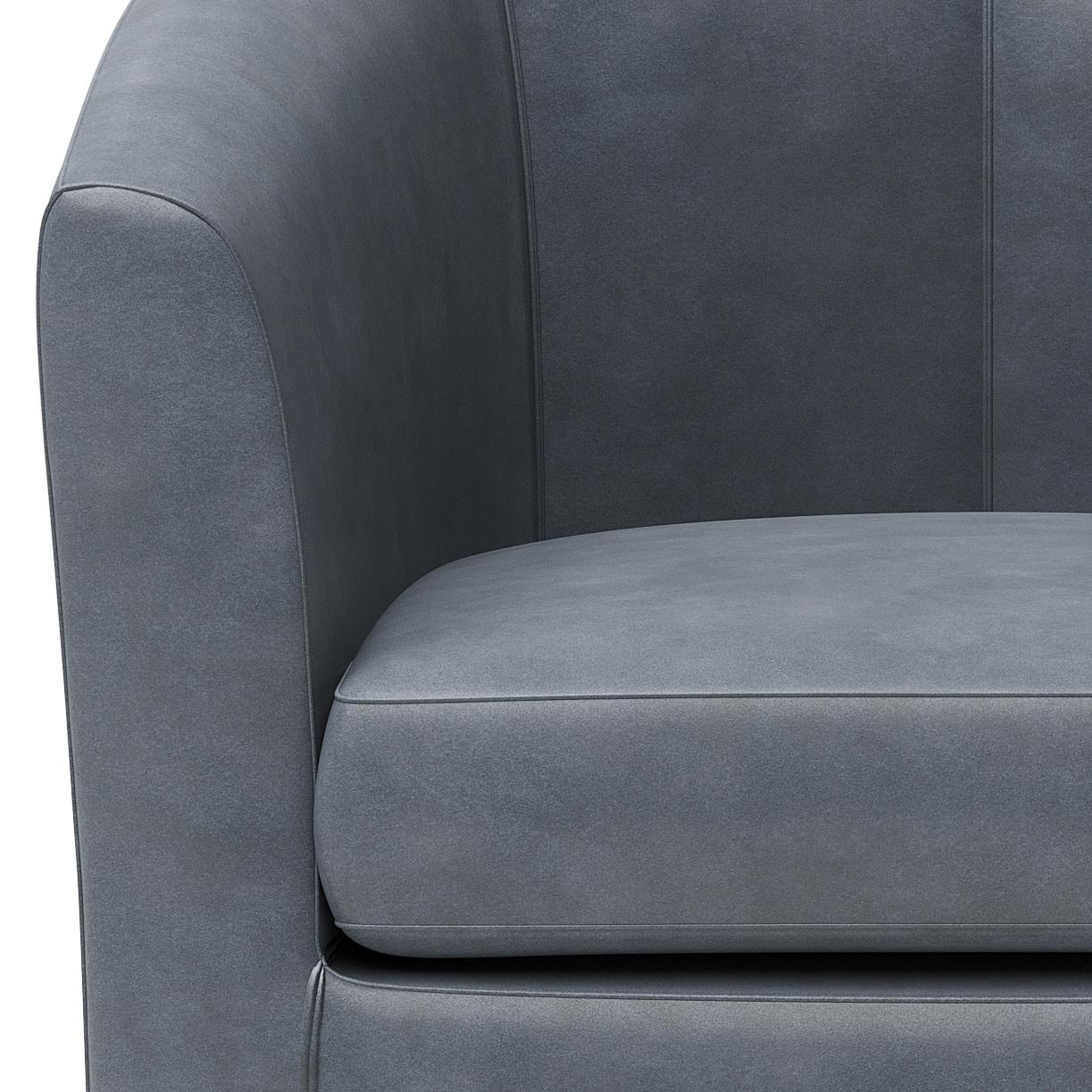 Austin 30 inch Wide Contemporary Tub Chair in Stone Grey Vegan Faux Leather