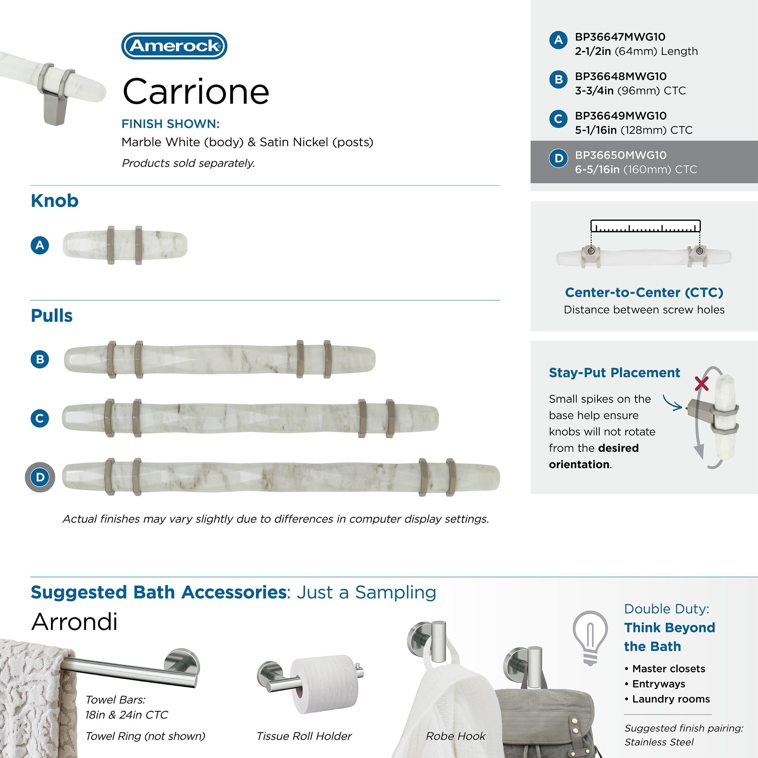Carrione 6 5/16" Center to Center Bar Pull
