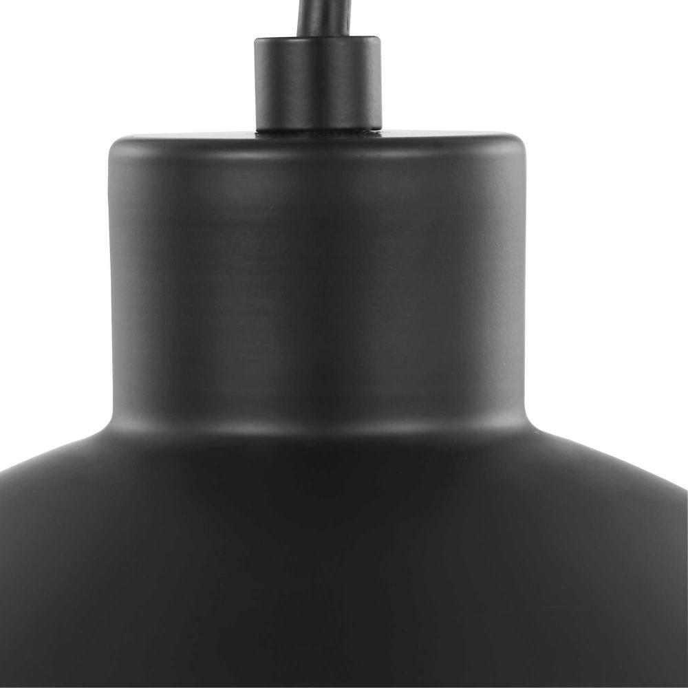 Progress Lighting Globe Collection 1-Light Pendant, Steel, Black Finish, Opal Glass Shade