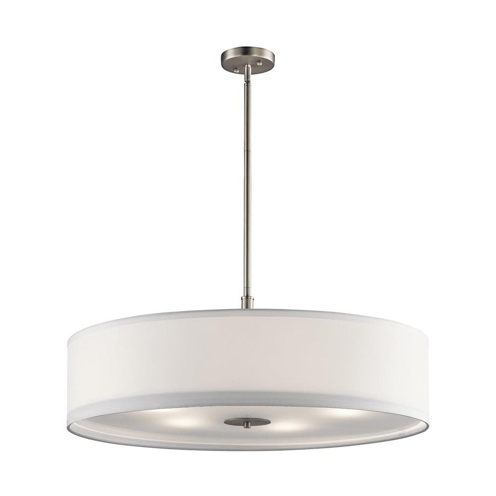 42196NI-Kichler Lighting-5 light Pendant - with Transitional inspirations - 12 inches tall by 30 inches wide-Brushed Nickel Finish