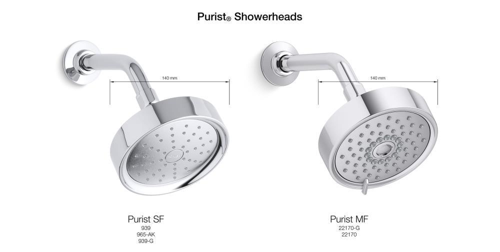 Purist 1.75 GPM Single-Function Showerhead with Katalyst Air-Induction Technology