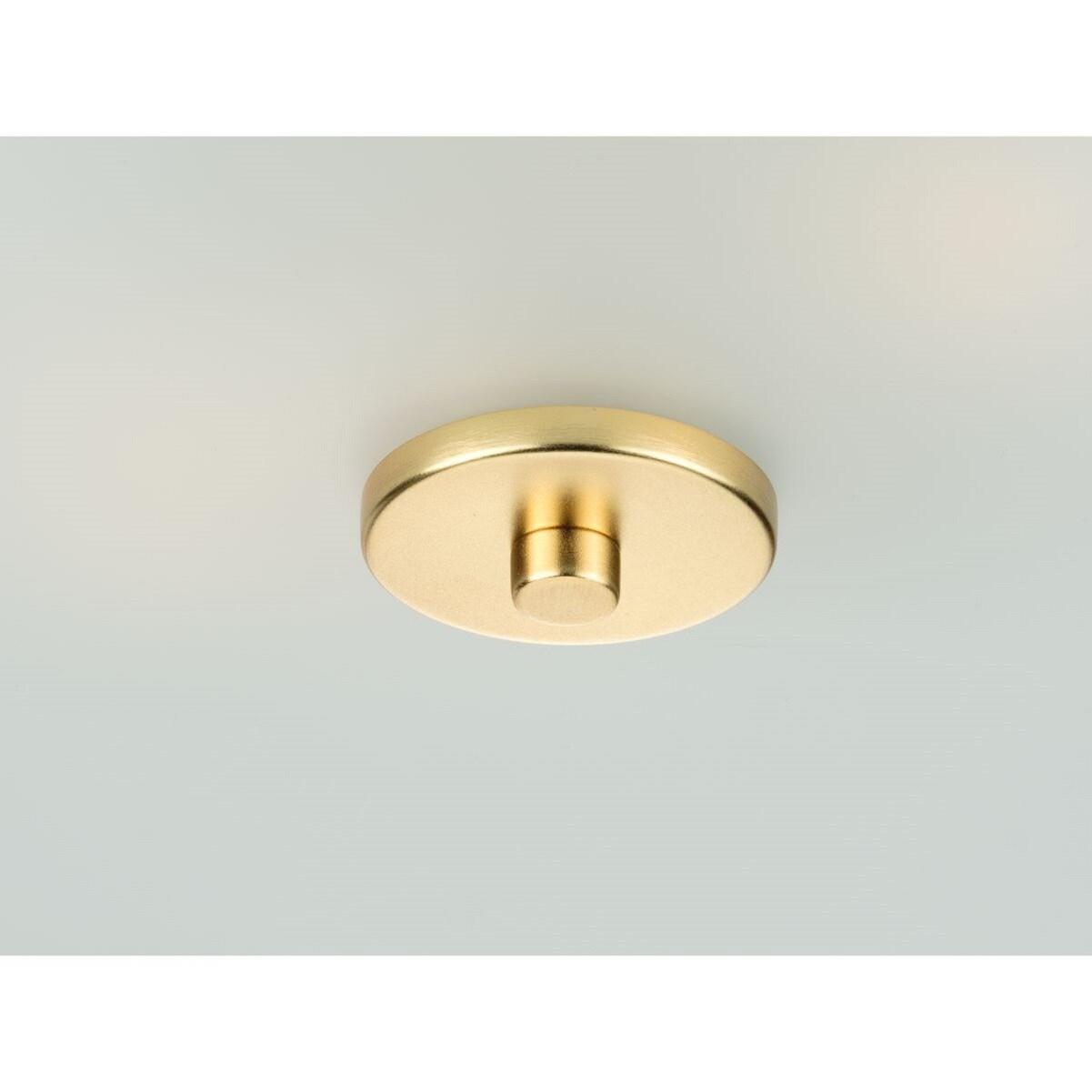 Progress Lighting, Inspire Collection, 2-Light Semi-Flush Mount, Satin Brass, Summer Linen Shade
