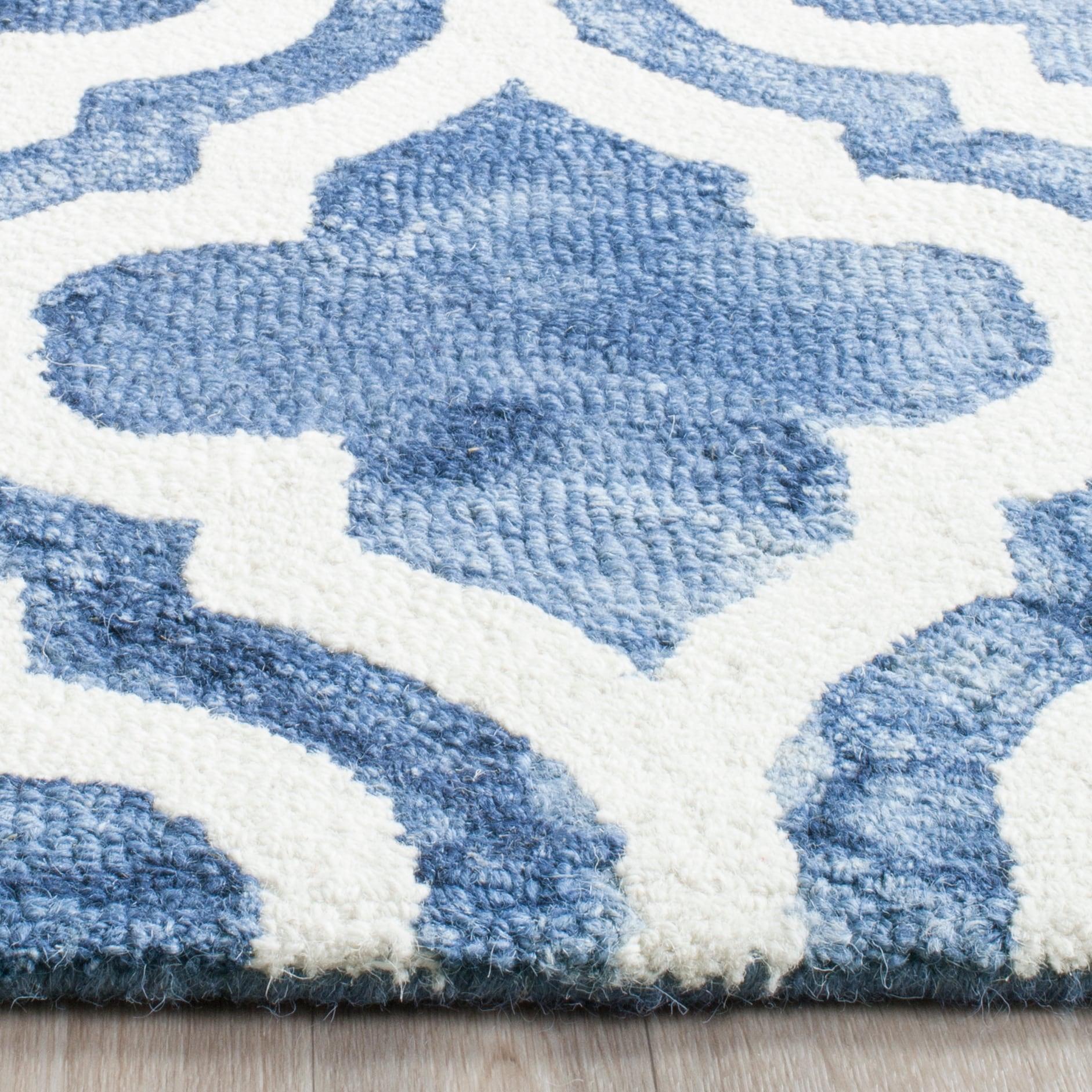 Dip Dye DDY537 Hand Tufted Indoor Accent Rug - Blue/Ivory - 3'x5' - Safavieh