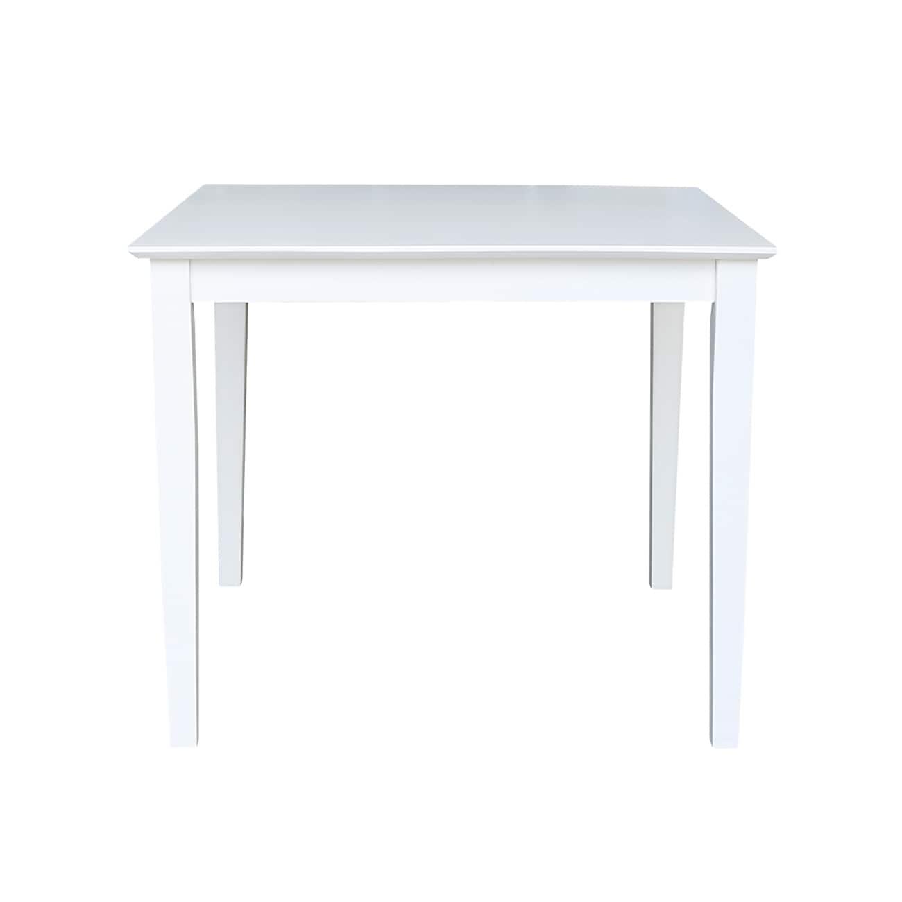 International Concepts Solid Wood Top Table - Dining Height - in White
