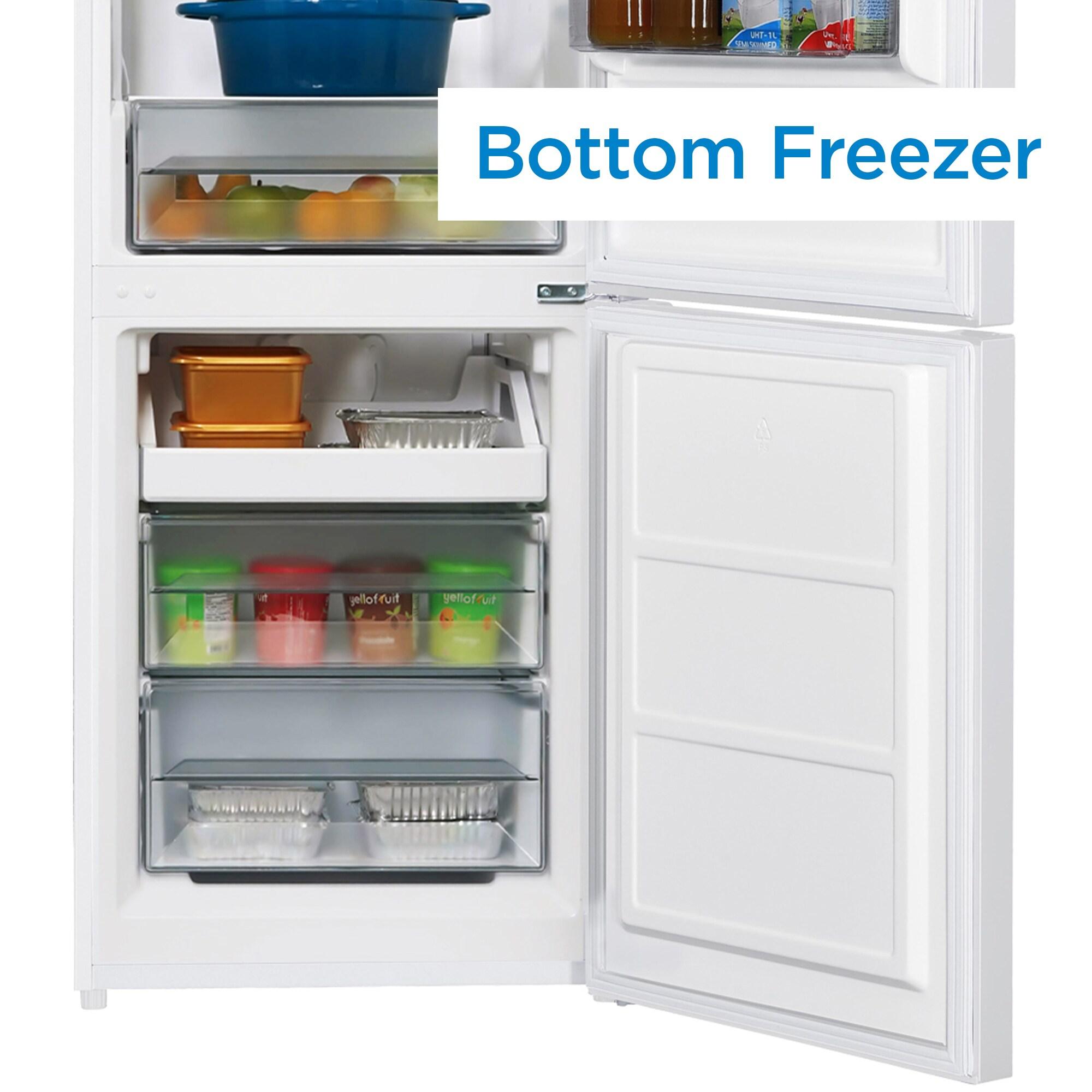 Danby 10 cu. ft. Bottom Mount Apartment Size Fridge in White (DBMF100B1WDB)