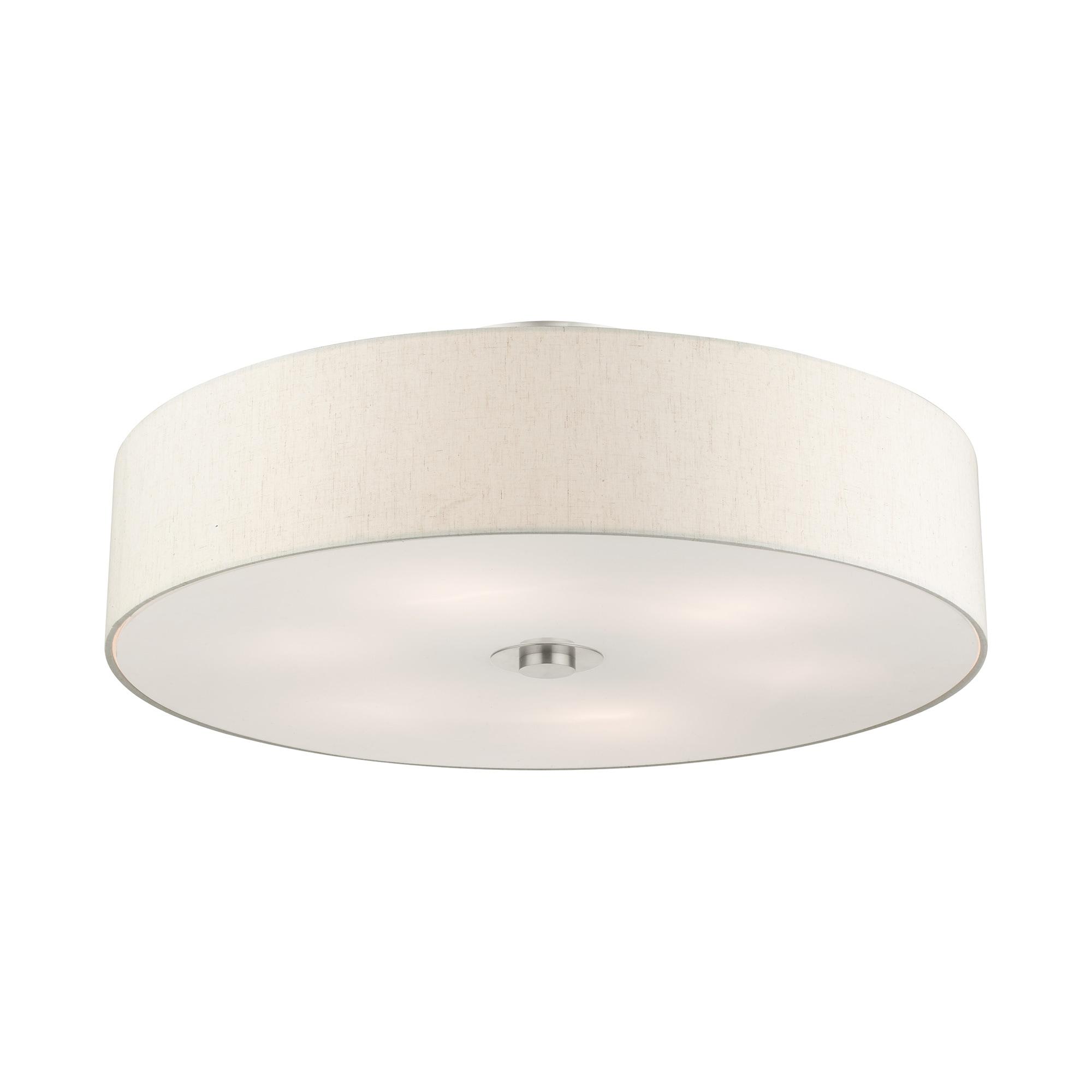 Livex Lighting Meridian 6 - Light Semi-Flush Mount in  Brushed Nickel