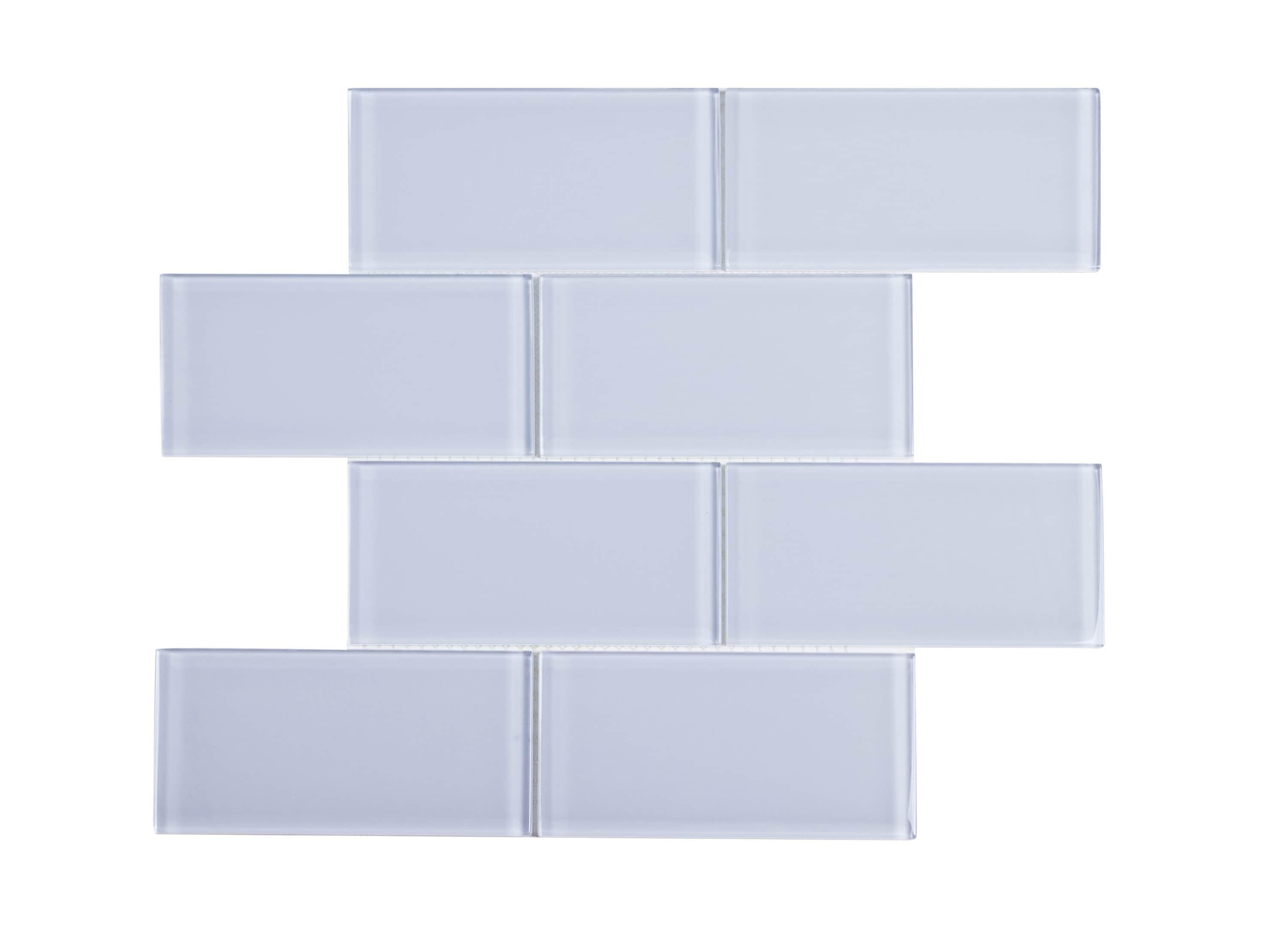 Premium 3" x 6" Straight Edge Glass Mosaic Subway Tile