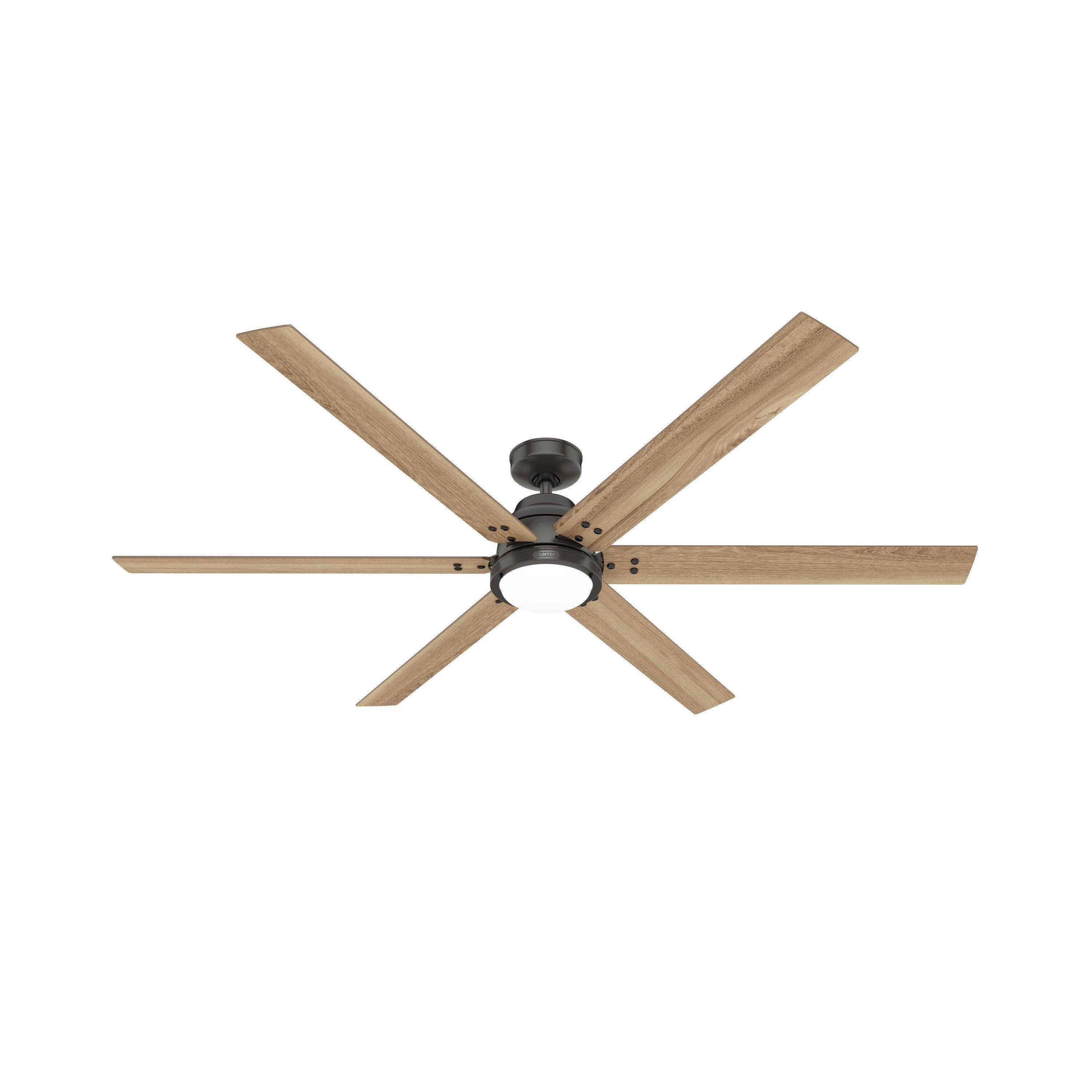 Gravity 6 - Blade Ceiling Fan with LED Light Kit and Handheld Remote and Wifi Smart Fan