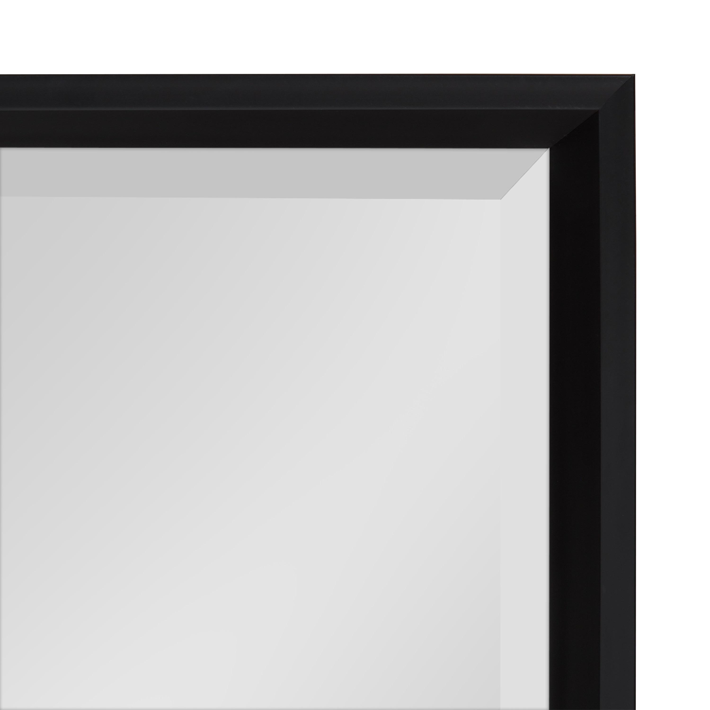 26"x38" Calter Framed Wall Mirror Black - Kate and Laurel: Modern Rectangular, No Assembly Required