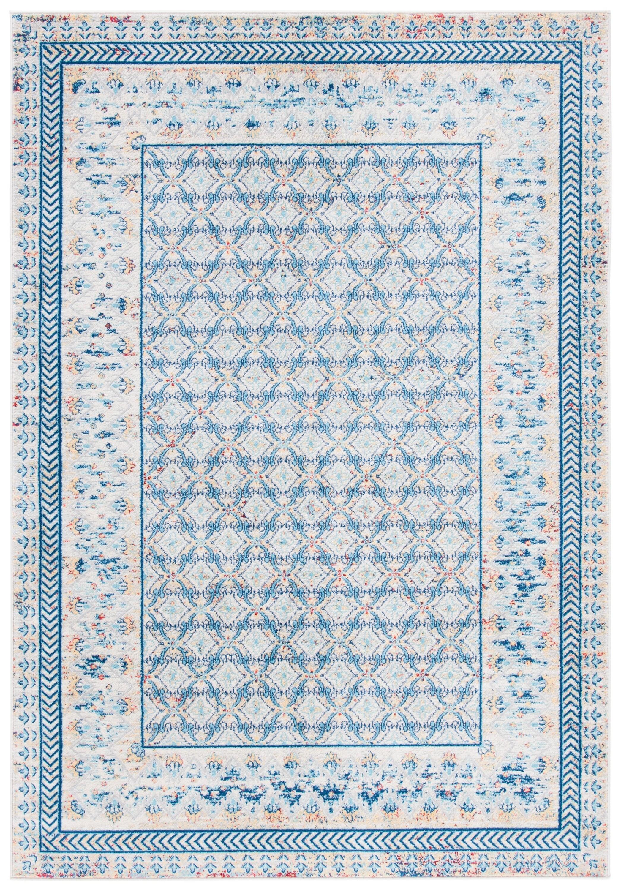 Brentwood BNT899 Power Loomed Indoor Accent Rug - Blue/Yellow - 3'x5' - Safavieh