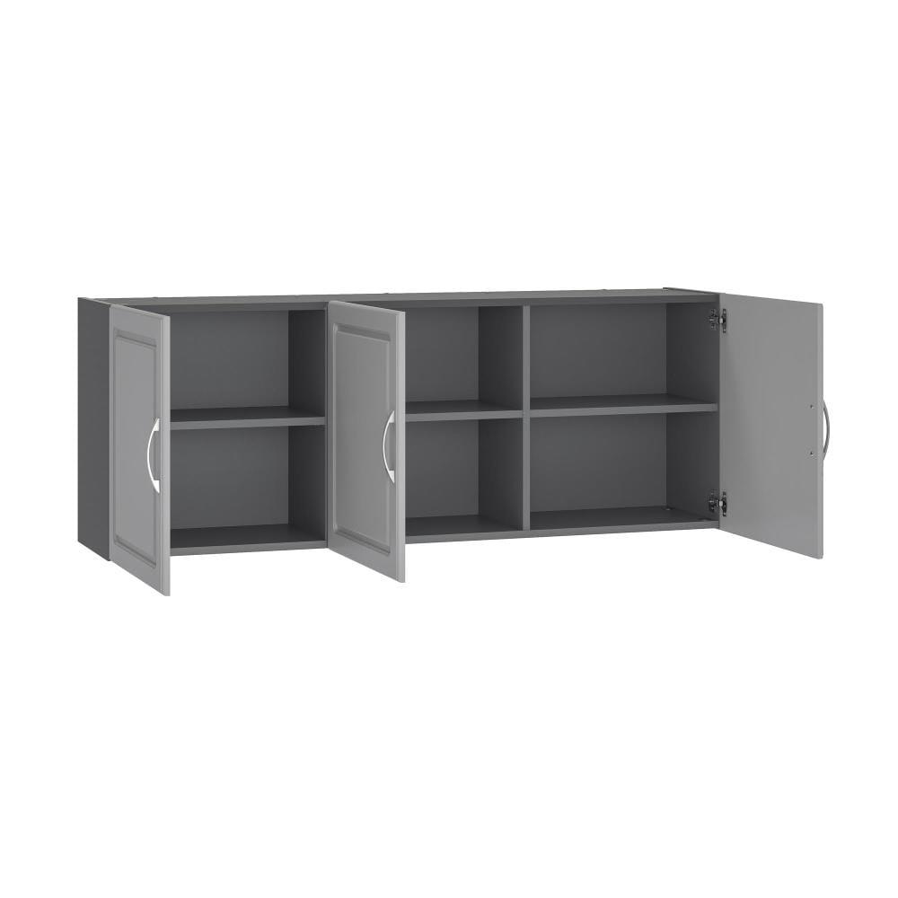 Kendall 54" Wall Cabinet, Graphite Gray/Light Gray