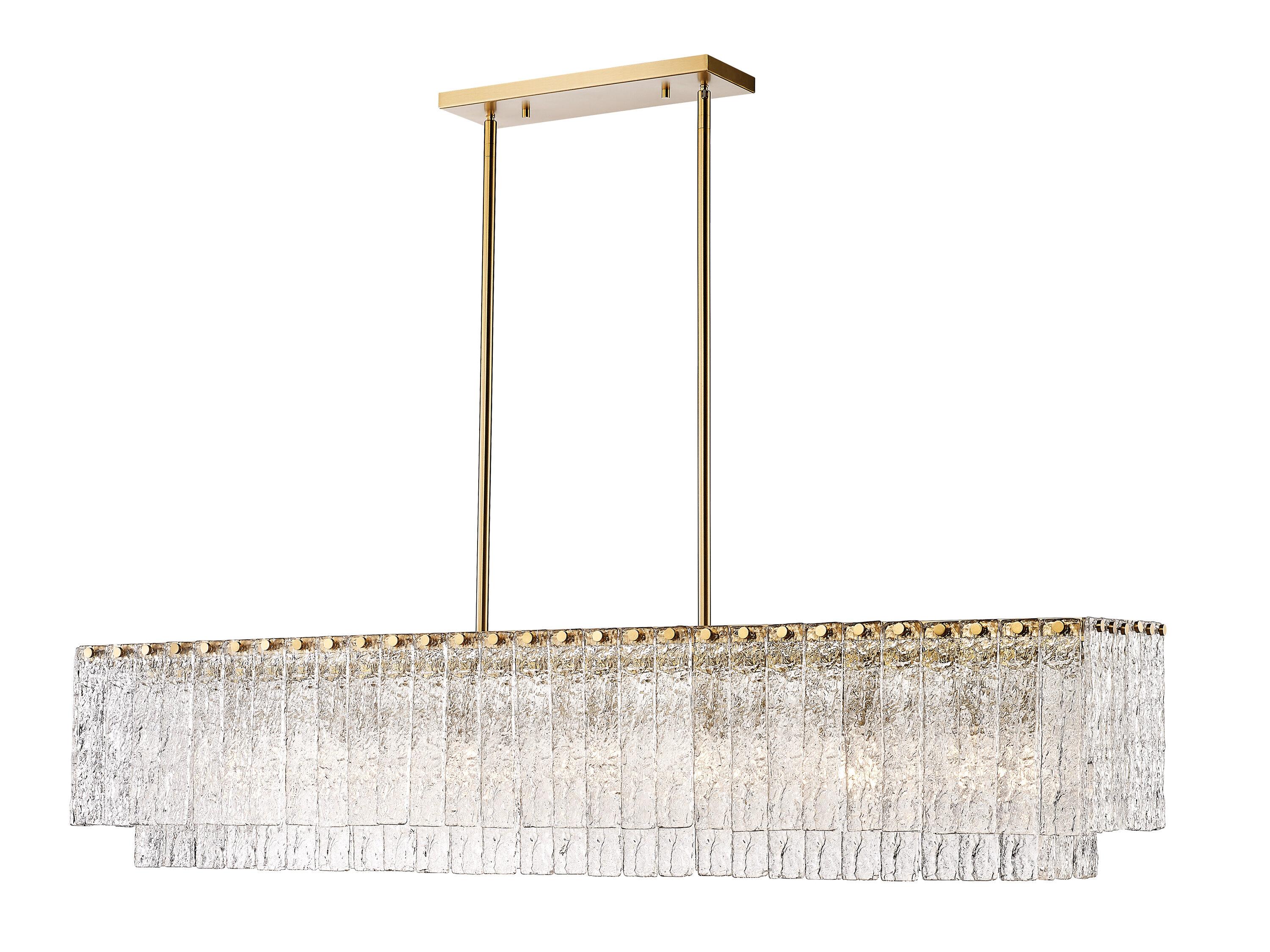 Z-Lite Glacier 7 - Light Island Pendant Light in  Modern Gold