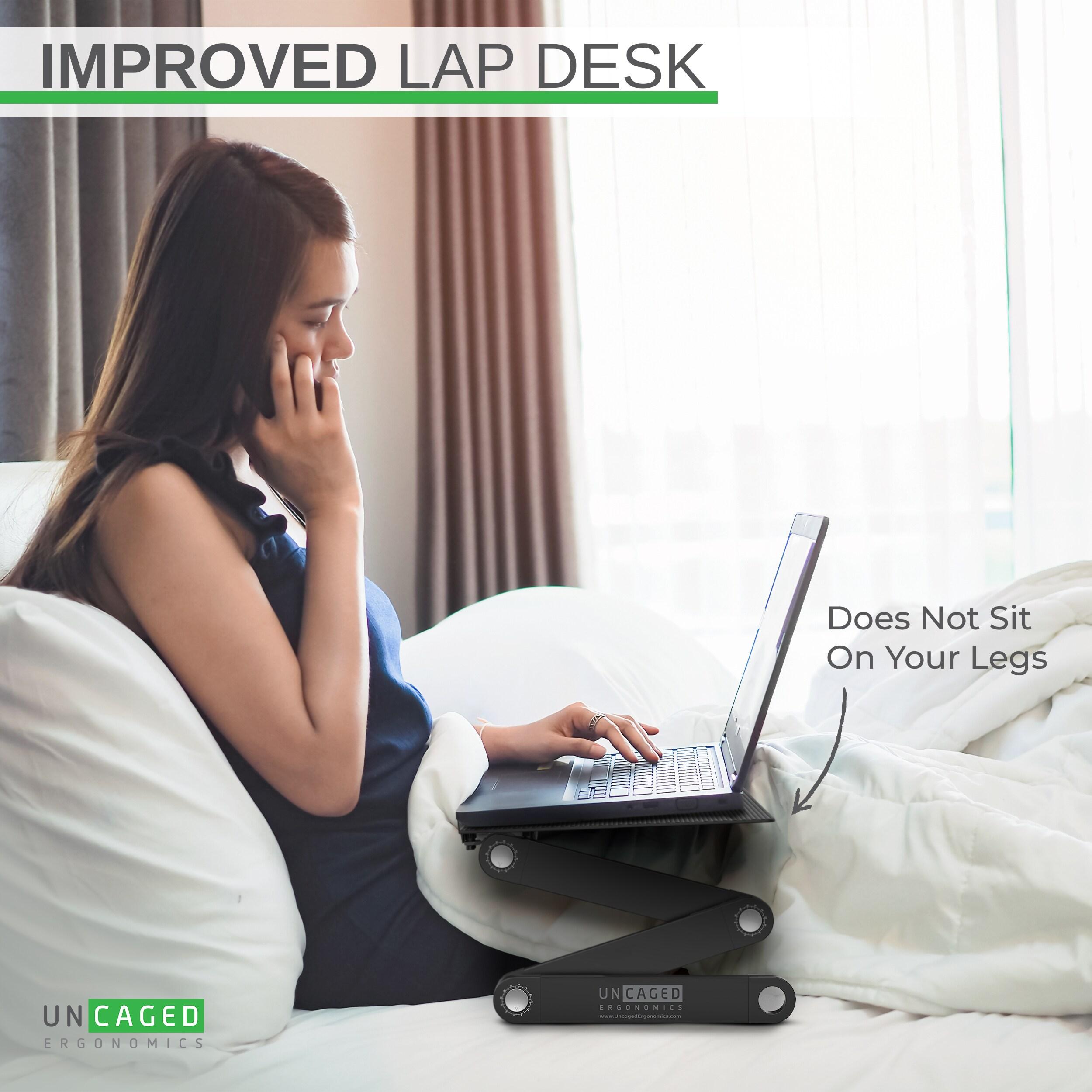 Uncaged Ergonomics WorkEZ Professional Adjustable, Compact, Multi-functional Laptop Desk