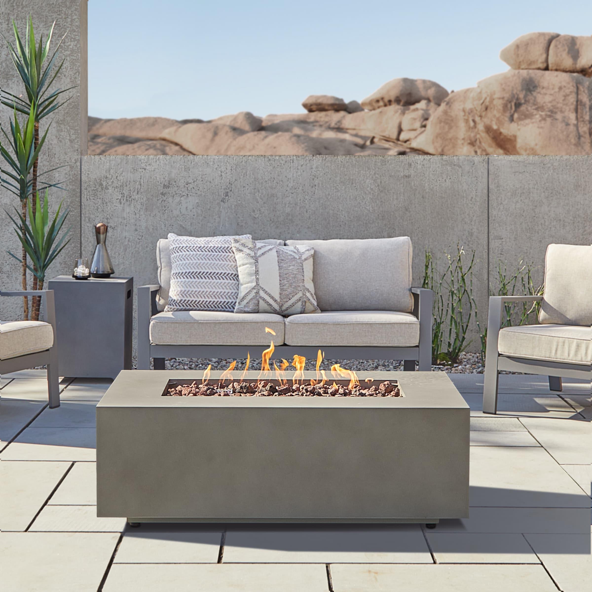 AEGEAN Propane / Natural Gas Outdoor Fire Pit Table