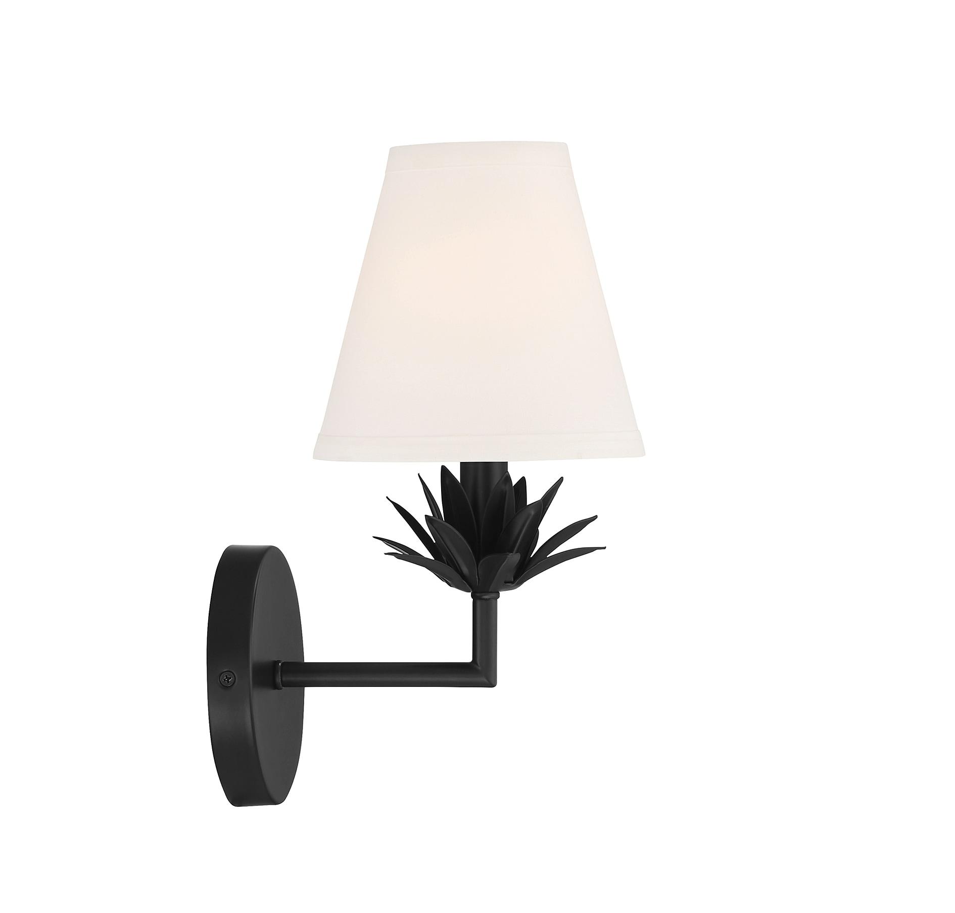 Trade Winds Rosalie 1-Light Wall Sconce in Matte Black