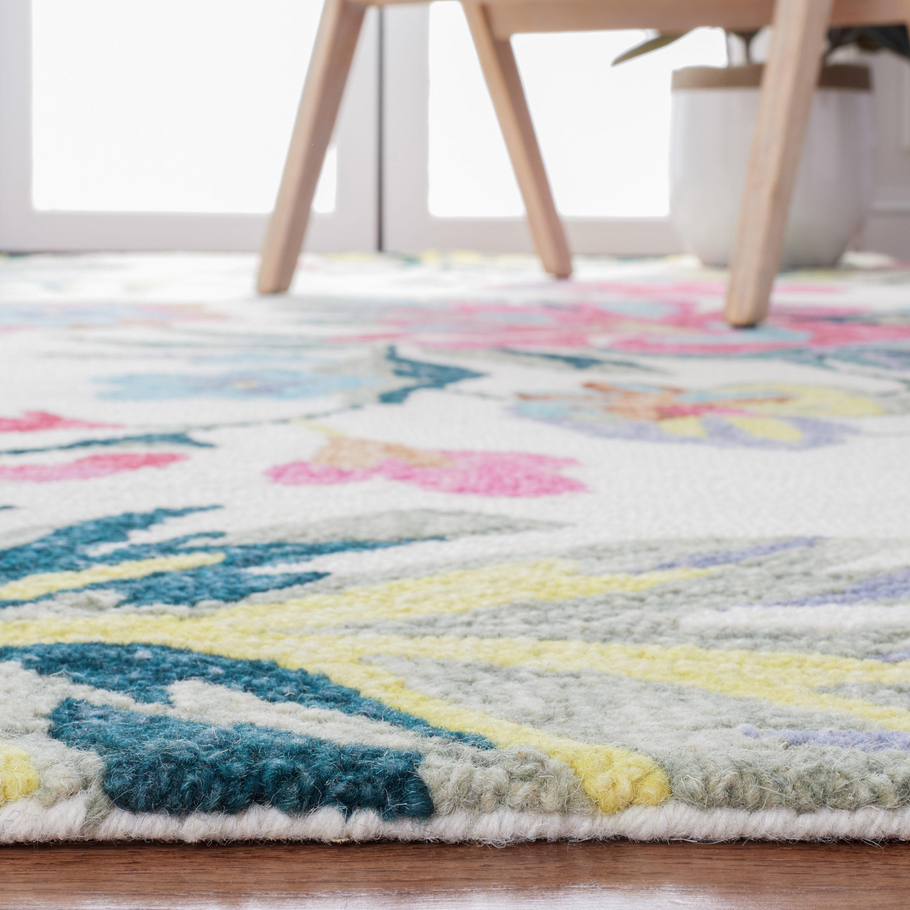 Jardin JAR151 Hand Tufted Area Rug - Ivory/Pink - 5'x8' - Safavieh