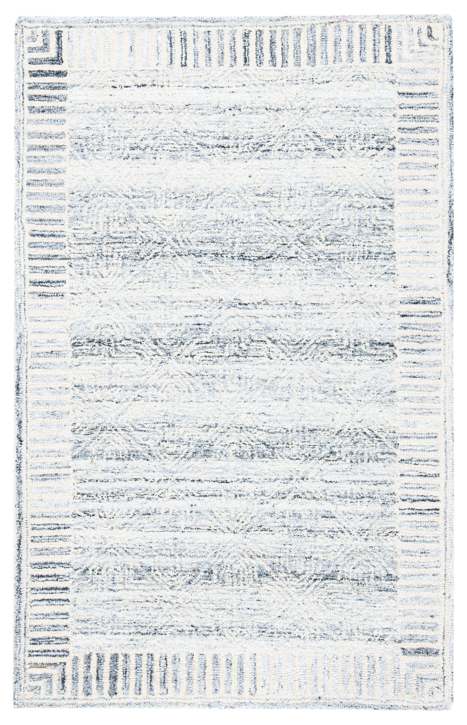 Roslyn ROS804 Hand Tufted Area Rug - Grey/Ivory - 3'x5' - Safavieh.