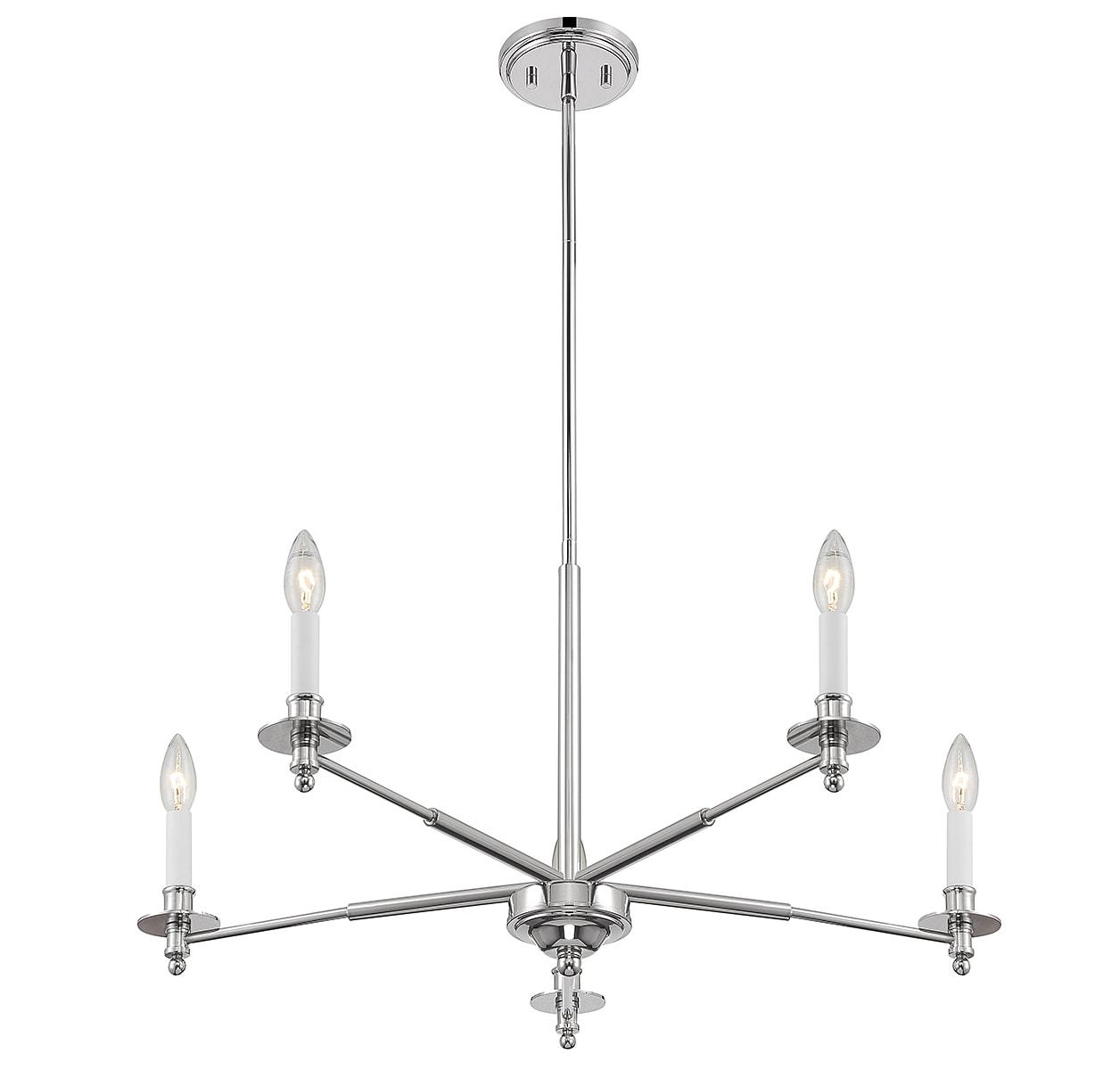 Savoy House Jasmine 5 - Light Chandelier in Polished Nickel