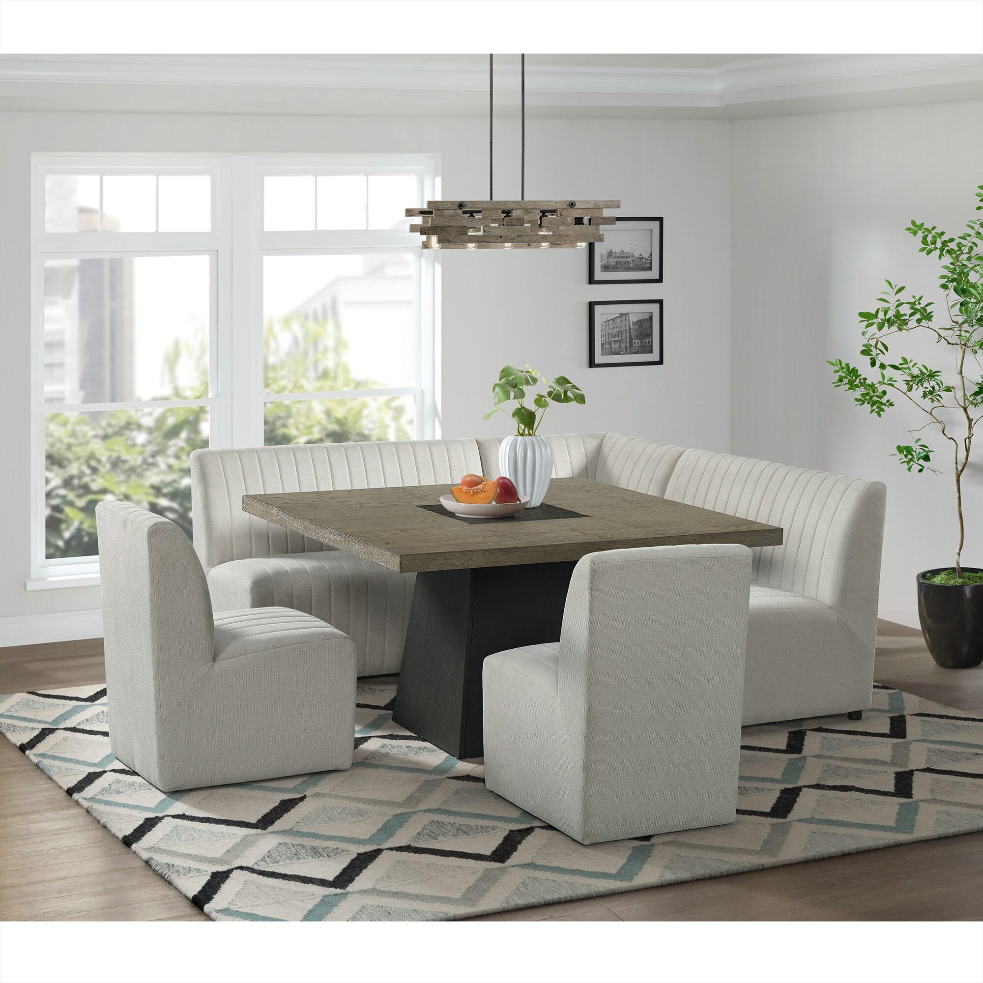 Picket House Furnishings Rizzo Dining Bench in Beige Linen