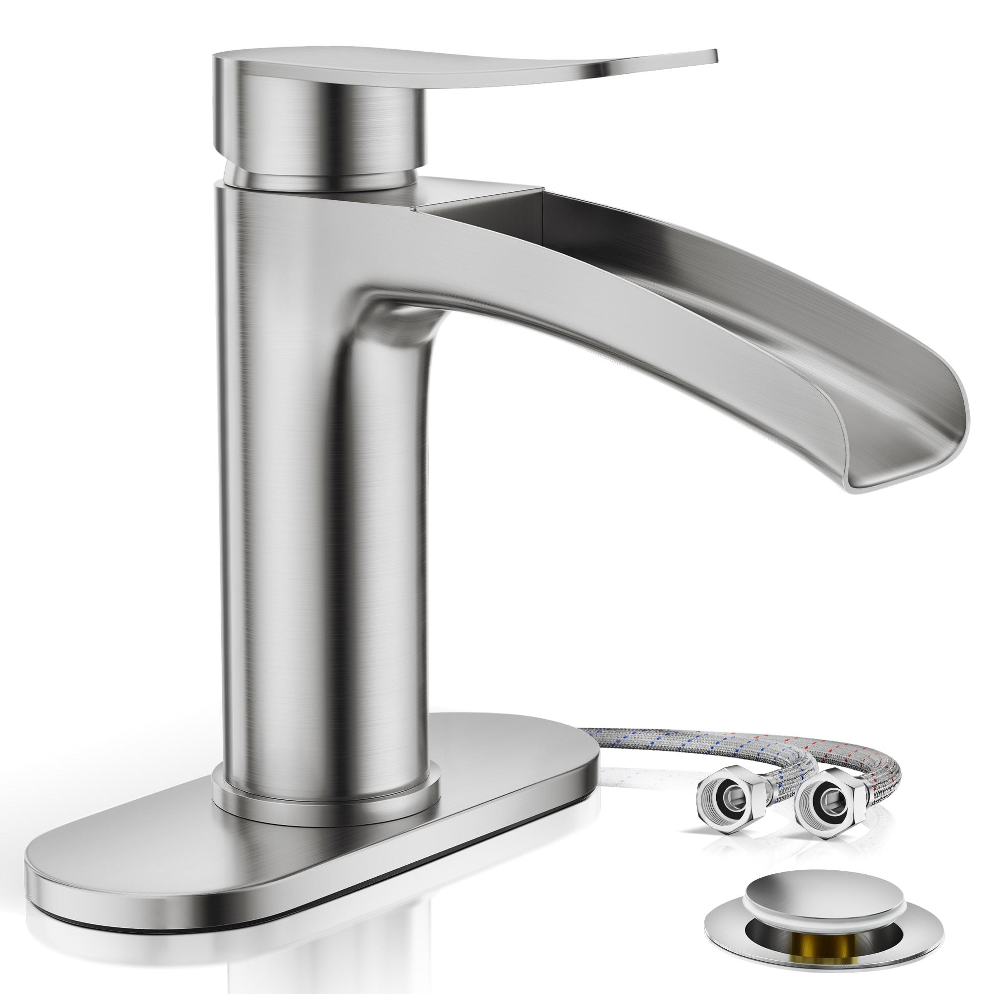 Single-Hole Single-handle Bathroom Faucet with Drain Assembly