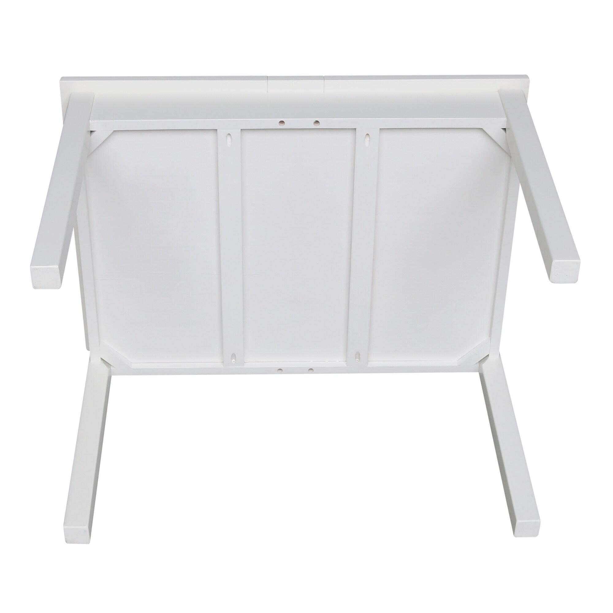 International Concepts Table With Lift Up Top For Storage, White