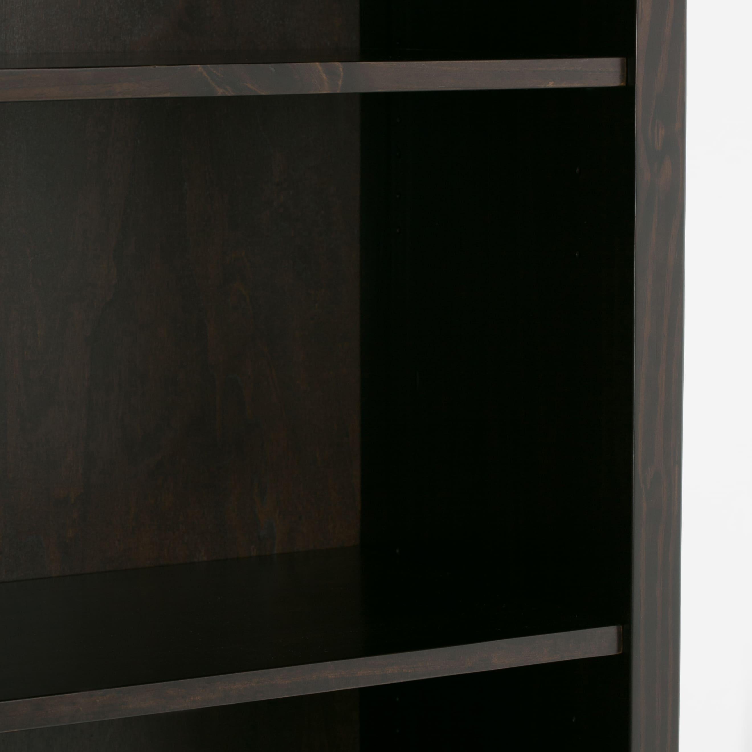 Simpli Home Amherst 30"W Solid Wood 5 Shelf Bookcase with Adjustable Shelves