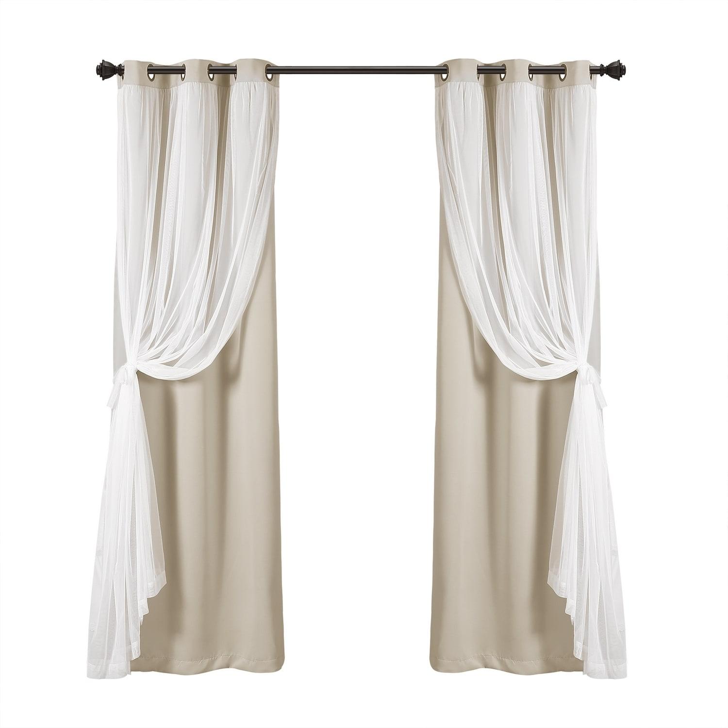 Lush Decor Polyester Blackout Curtain Pair (Set of 2)