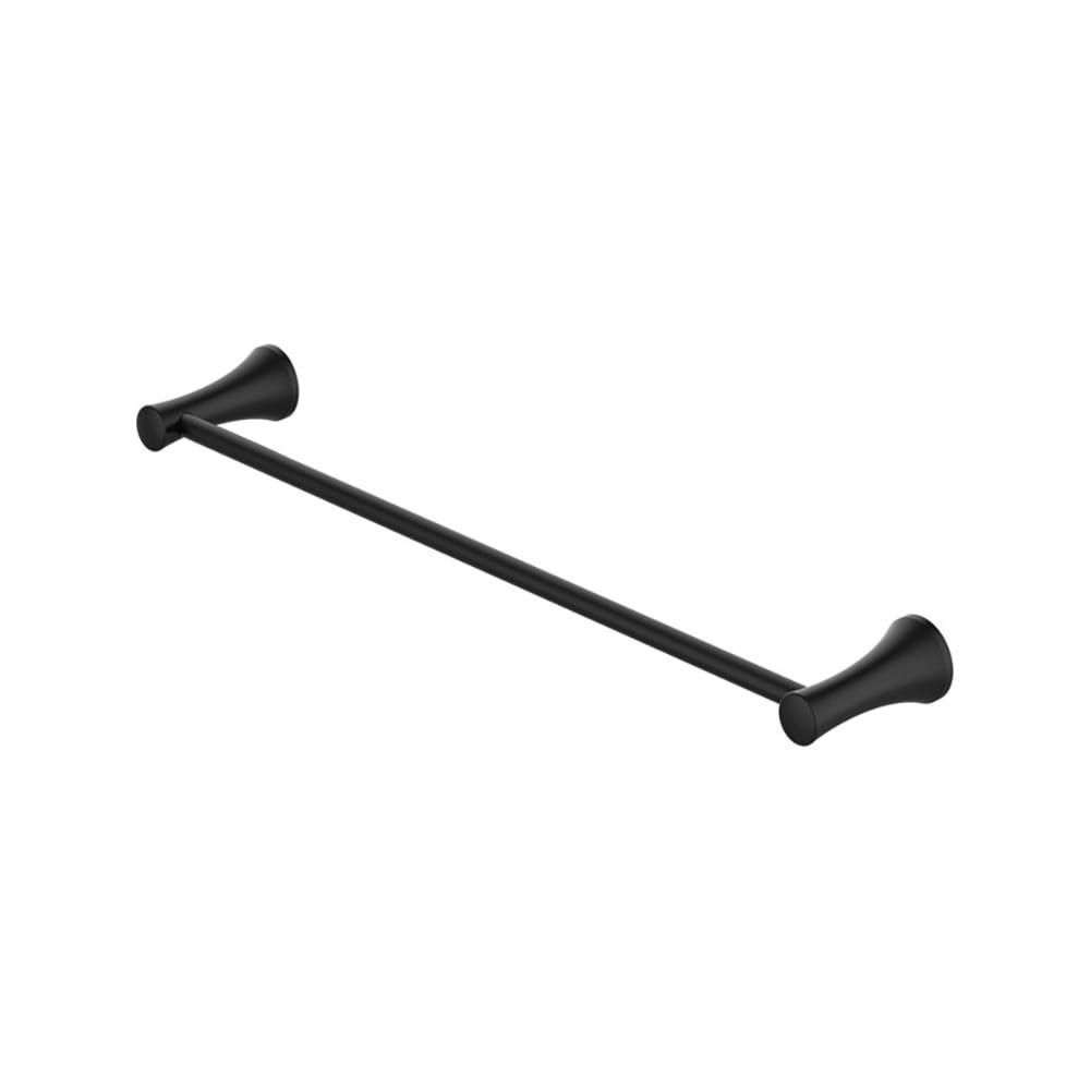 Matte Black 24-Inch Wall Mounted Metal Towel Bar