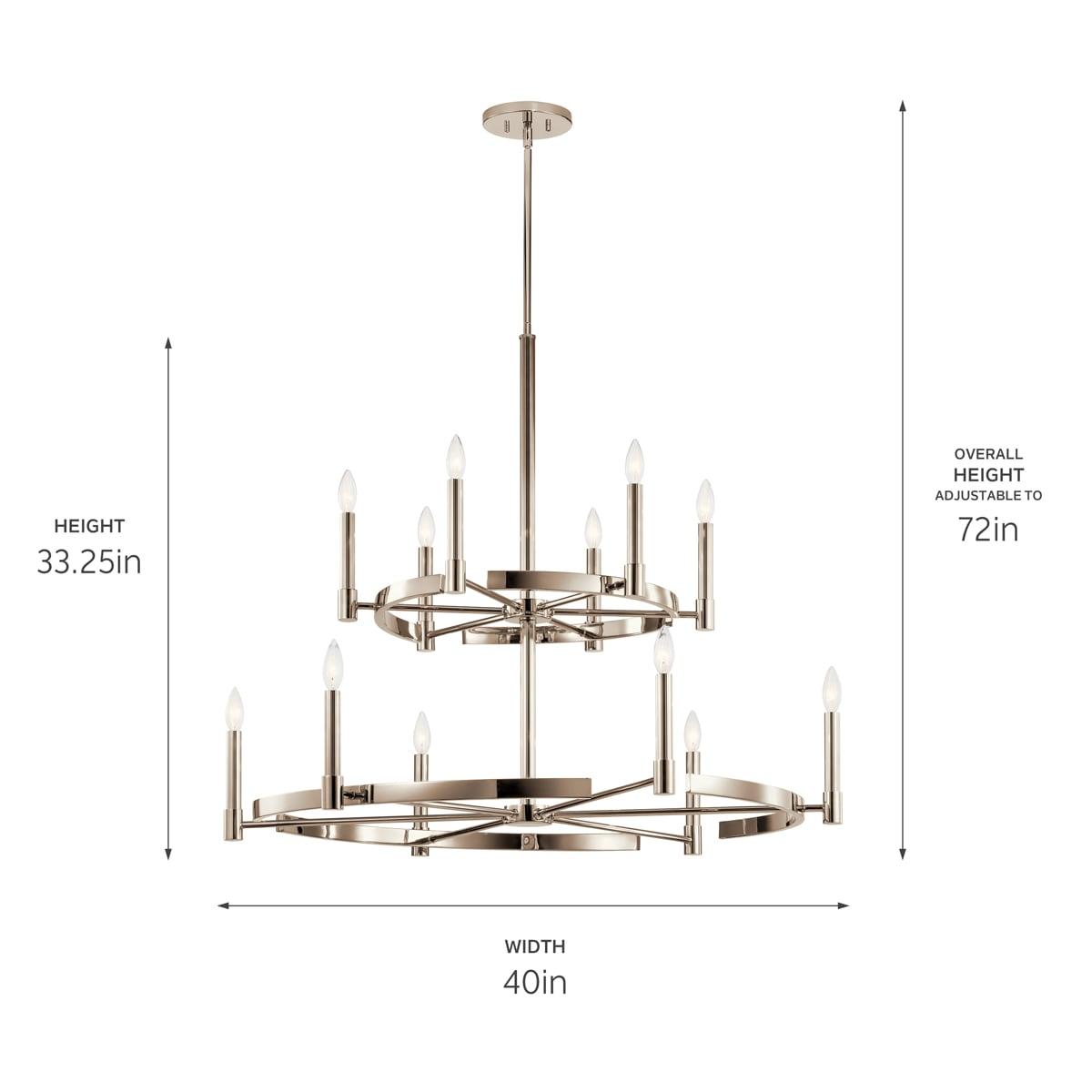 Kichler Lighting Tolani 12 - Light Chandelier in  Polished Nickel