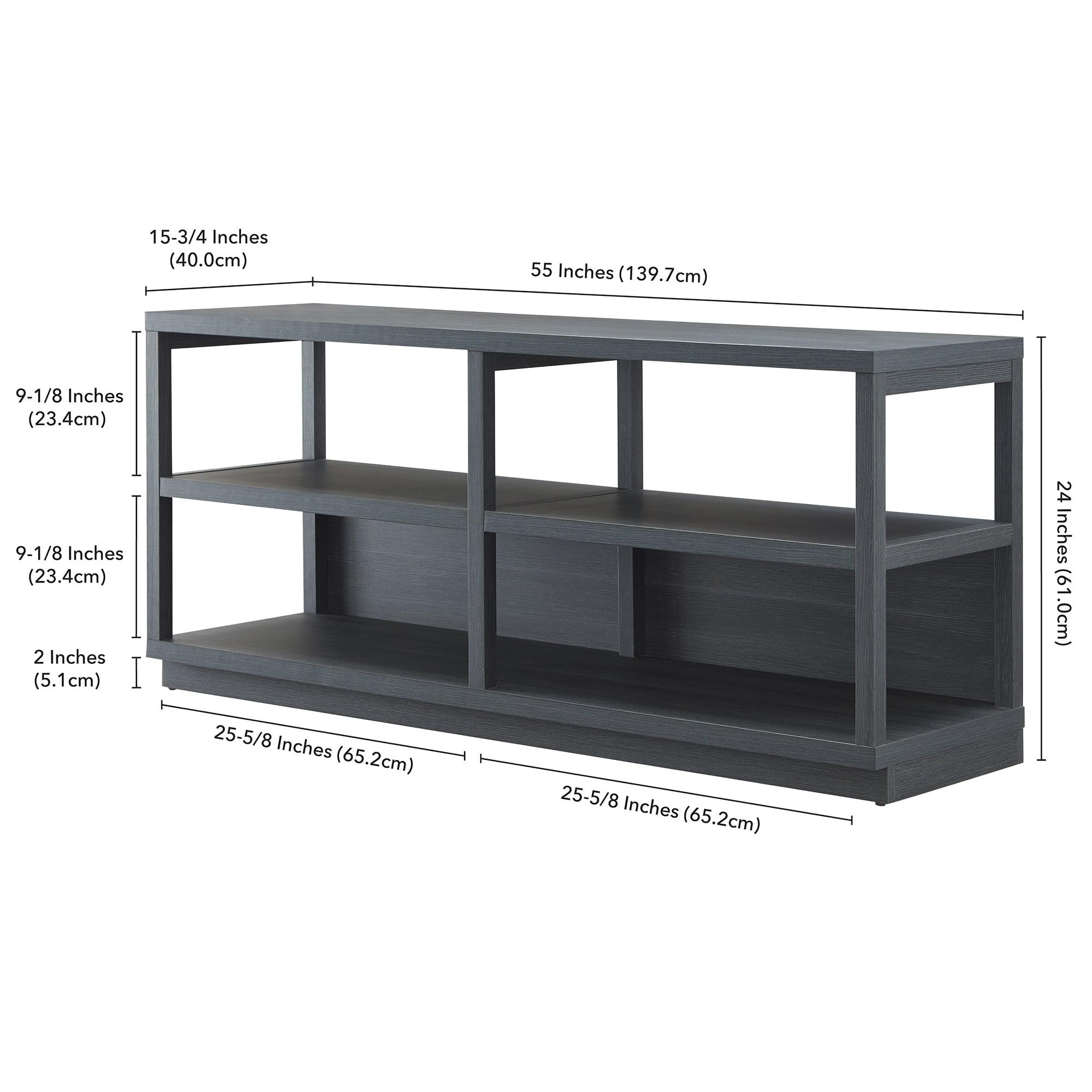 Evelyn&Zoe Thalia Rectangular TV Stand for TV's up to 60", Charcoal Gray