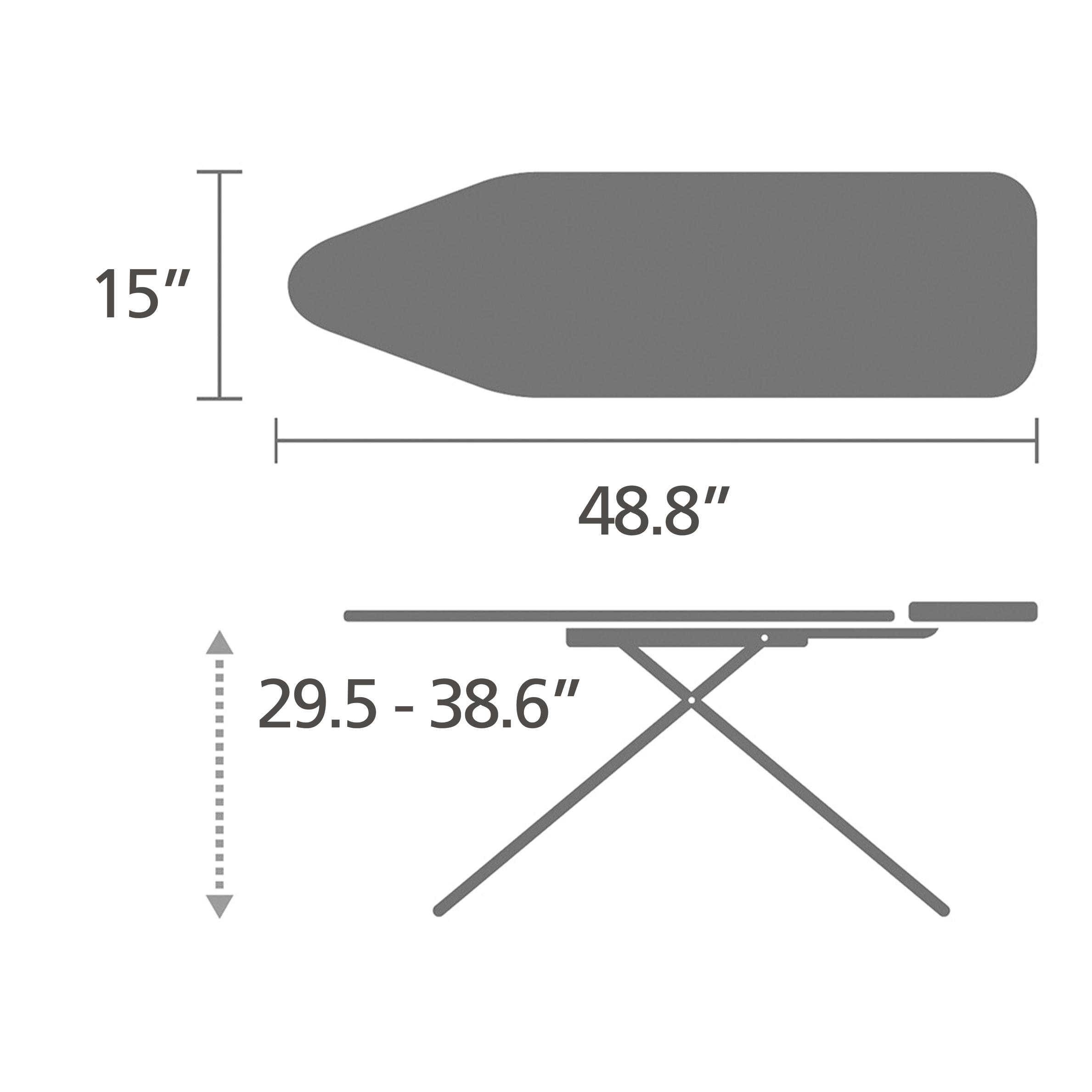 Brabantia Size B Medium Ironing Board with Solid Steam Unit Holder