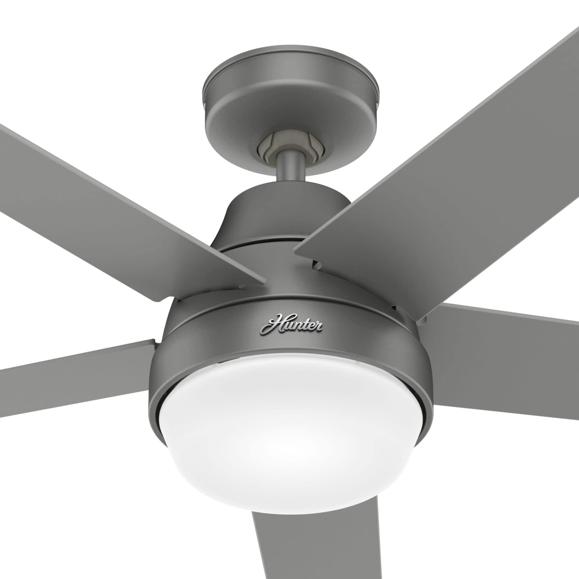 52" Aerodyne 5 - Blade Smart Standard Ceiling Fan with Lights and Remote
