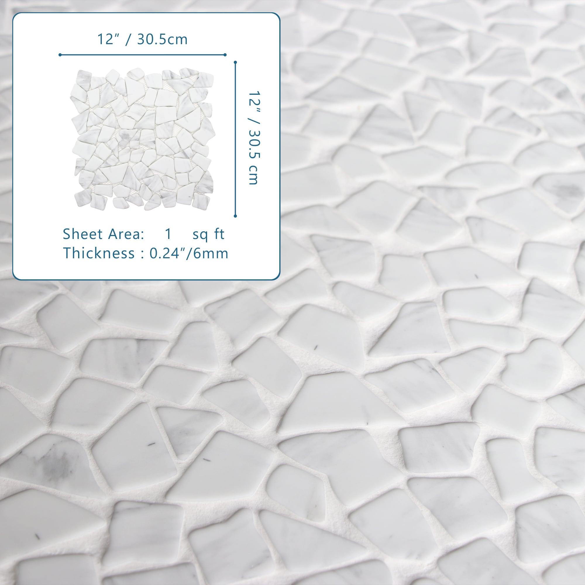 Sunwings 12" x 12" Pebble Recycled Glass Mosaic Floor & Wall Tile