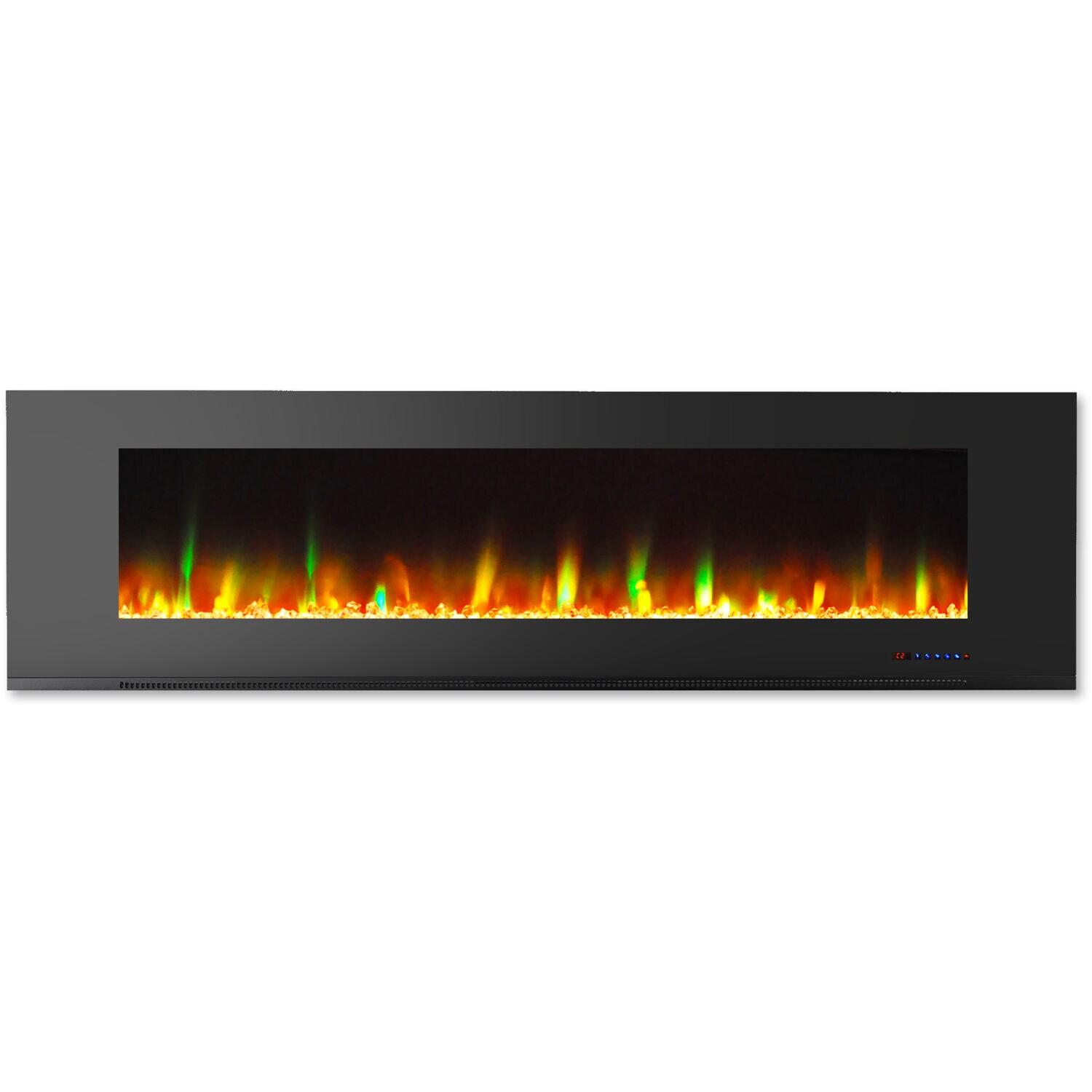 Cambridge Cambridge Wall Mount Electric Fireplace Heater with Remote Control for Indoor Use in Living Room, Bedroom, Home Office