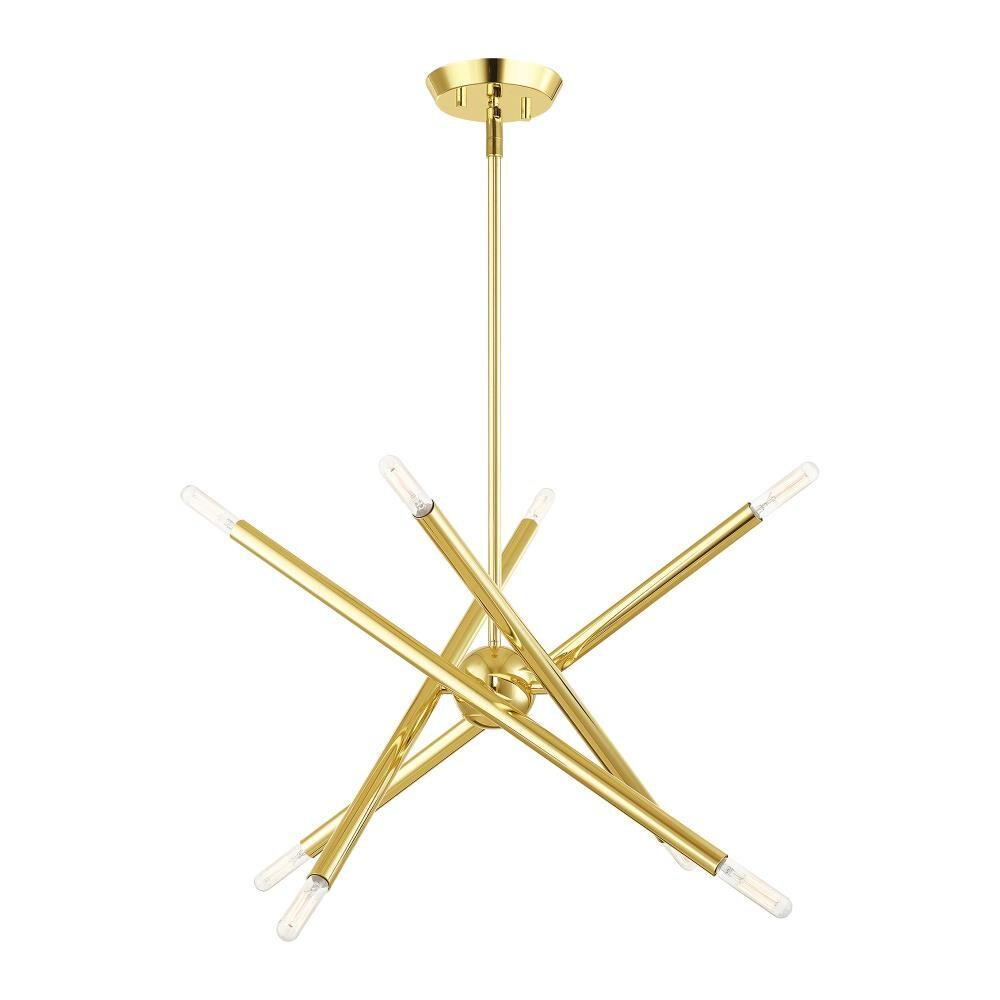 Livex Lighting Soho 8 - Light Chandelier in  Polished Brass