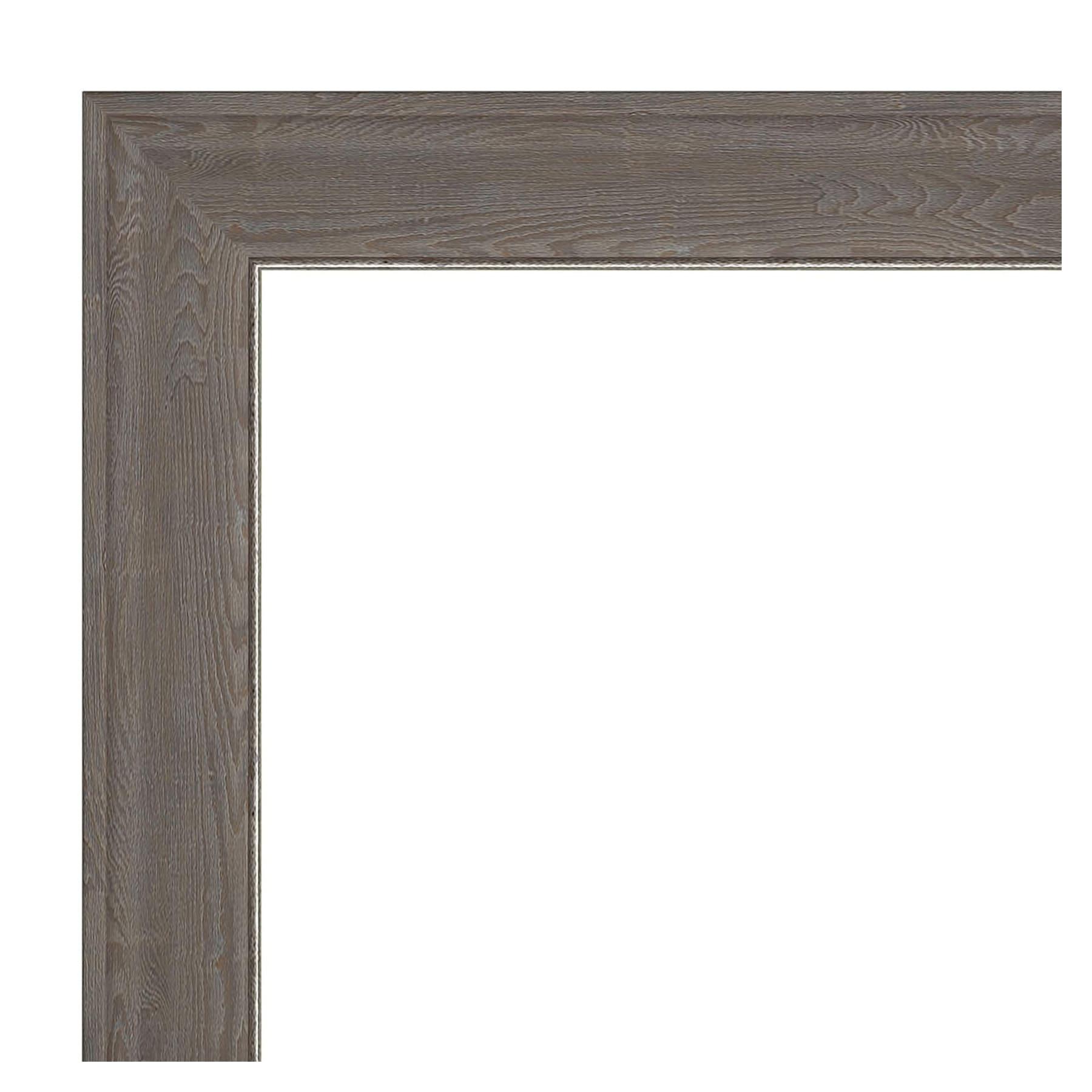 Amanti Art Alta Brown Grey Framed Wall Mirror - 20.62 x 24.62 in