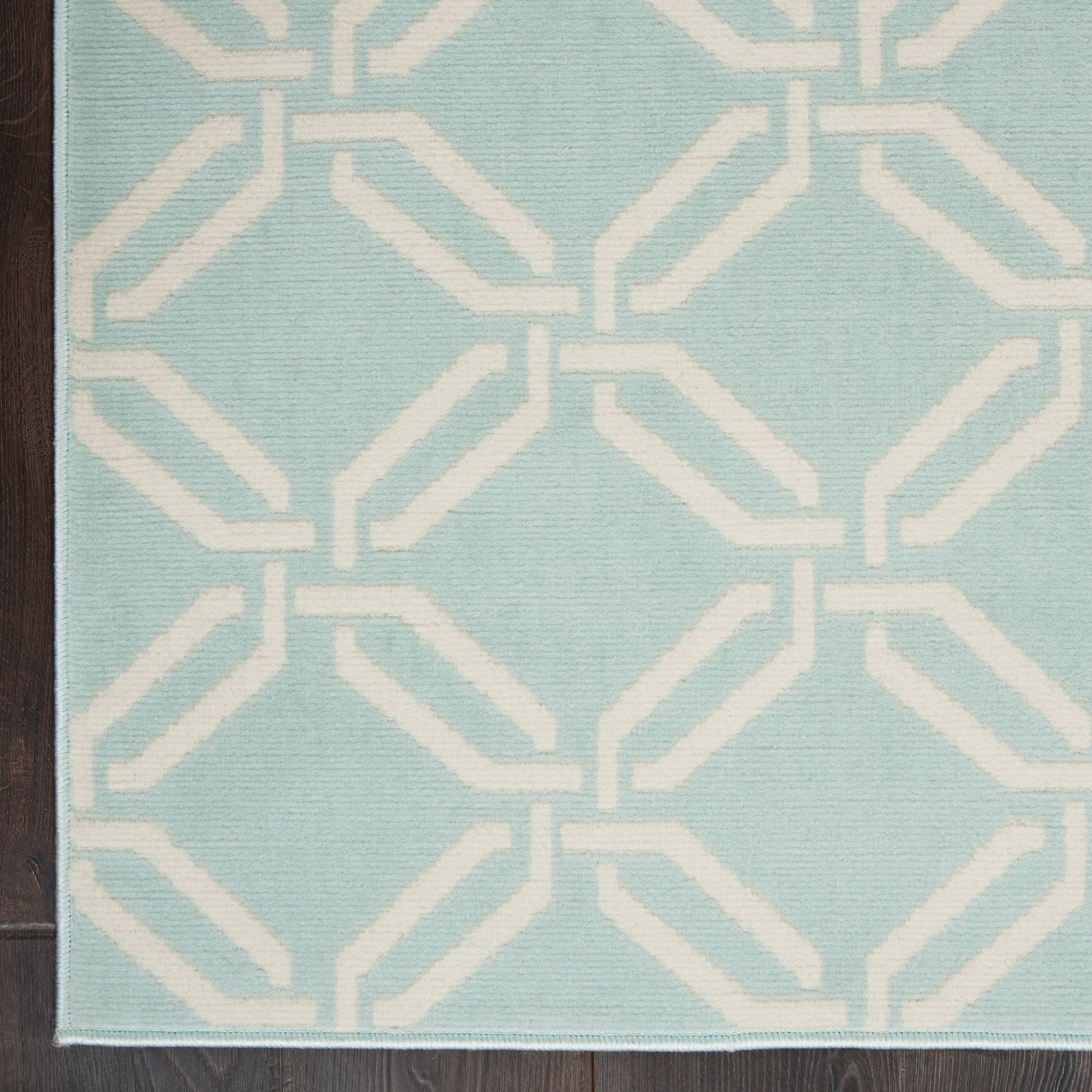 Nourison Jubilant Trellis Green 4' x 6' Area Rug, (4x6)