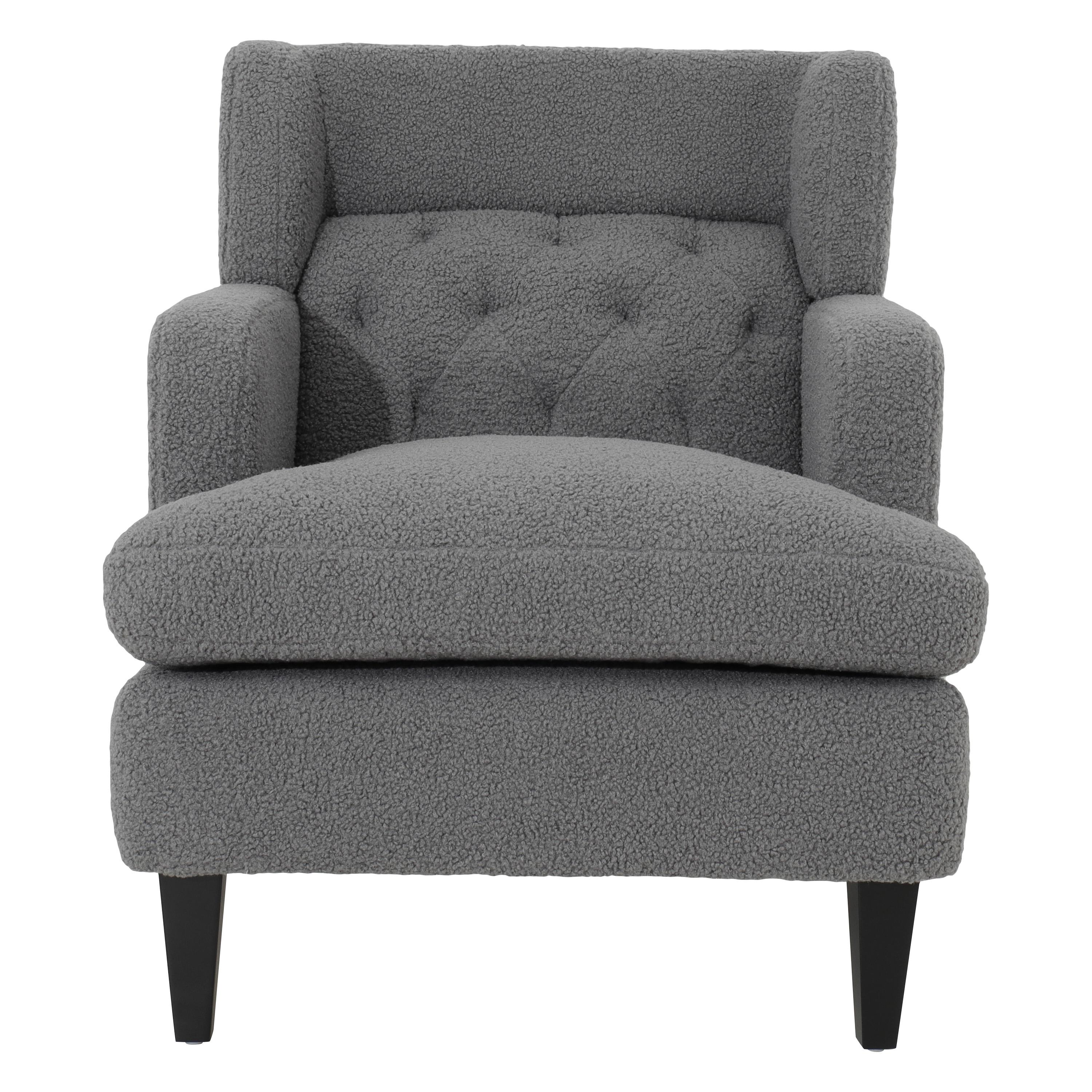 Christopher Knight Home Mantua Fabric Tufted Accent Chairs,Dark Gray