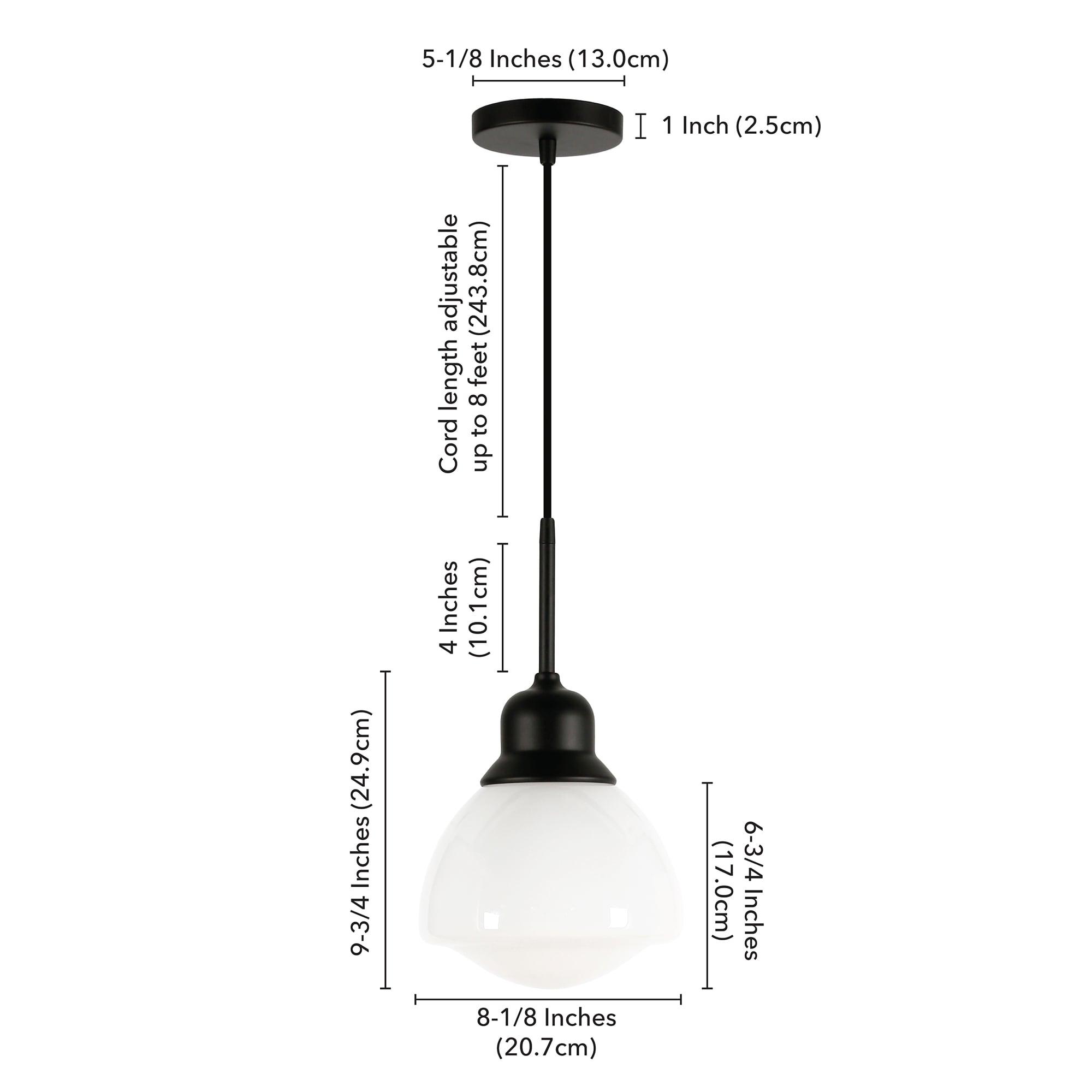 Katarina Single Light Glass Dimmable Pendant