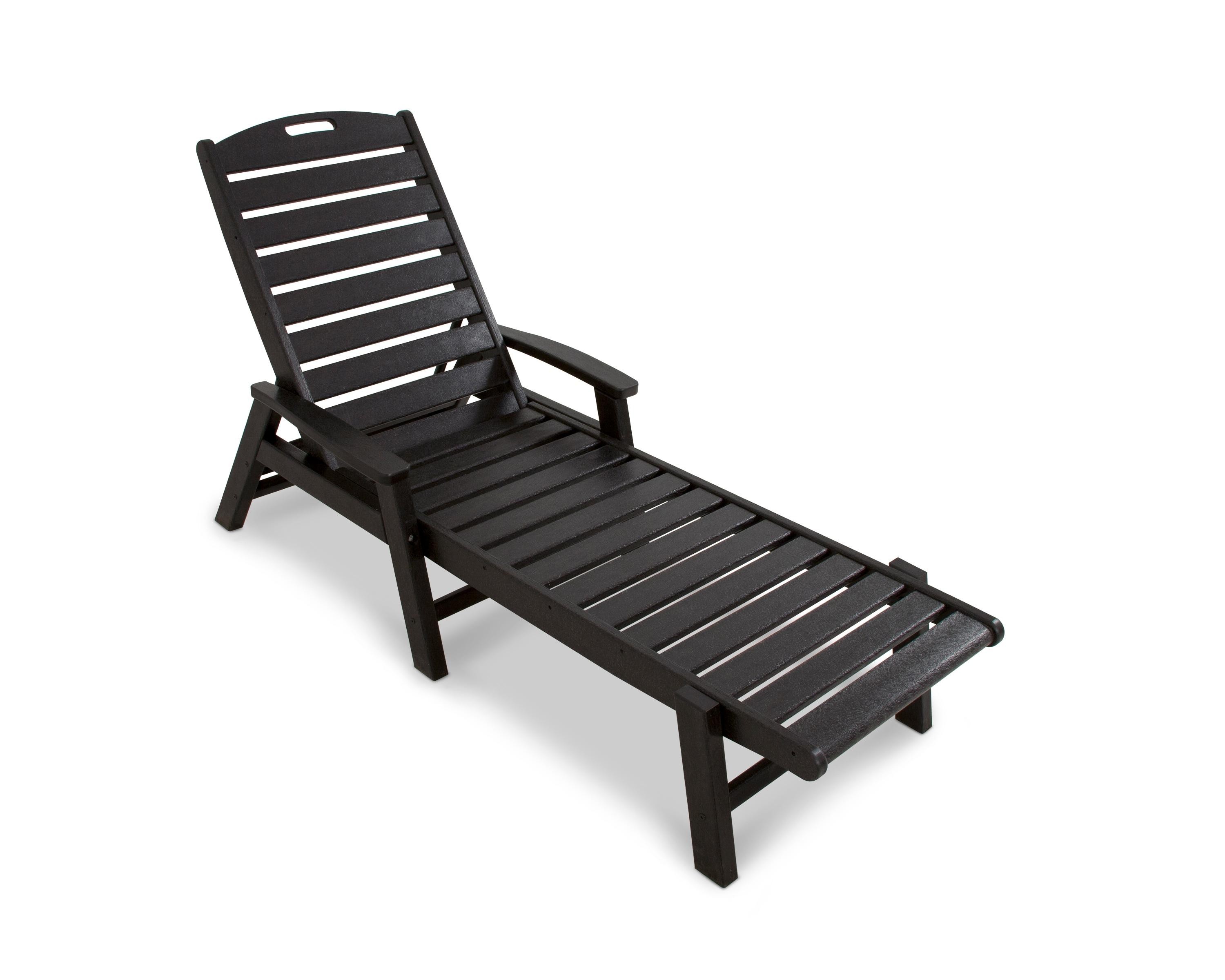 Yacht Club Chaise with Arms - Stackable